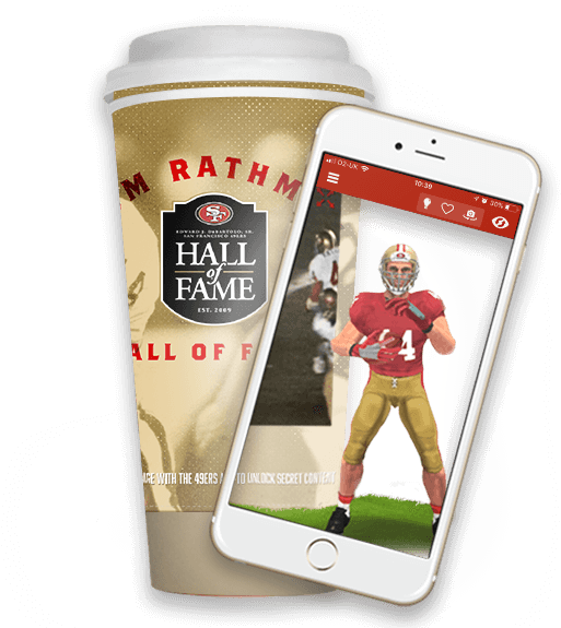 49ers Hallof Fame Coffee Cupand App PNG