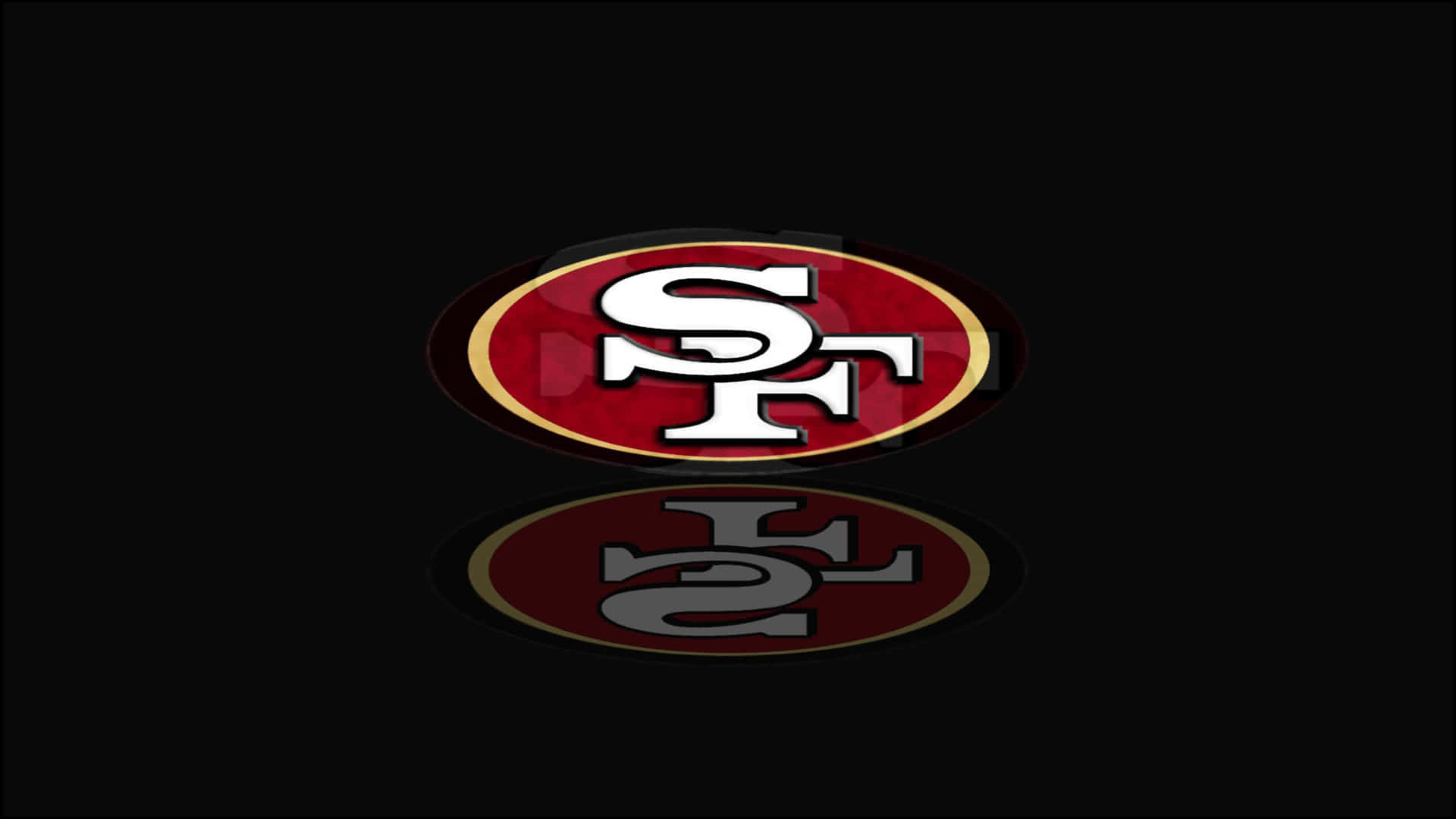 Download San Francisco 49ers Logo Reflection Wallpaper 