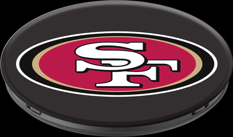 49ers Logoon Black Disc PNG