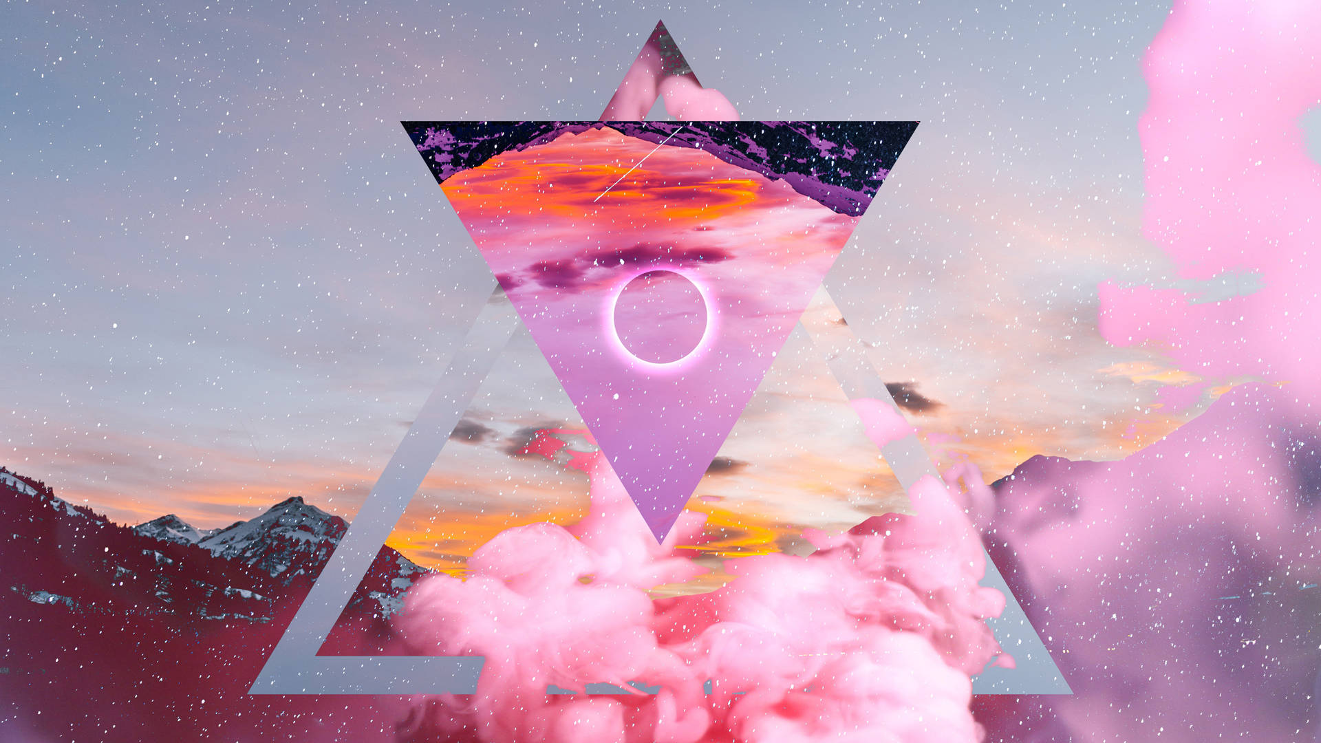 4d Ultra Hd Pink Opposing Triangles