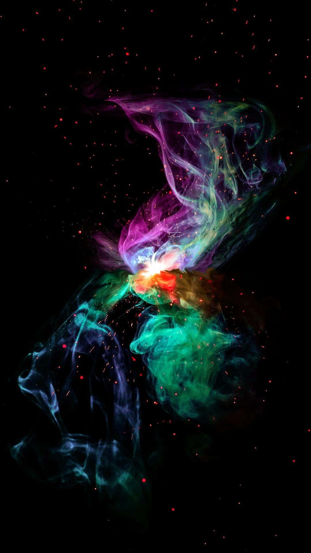 4k Amoled Background Pink And Light Green Astral Sky Background