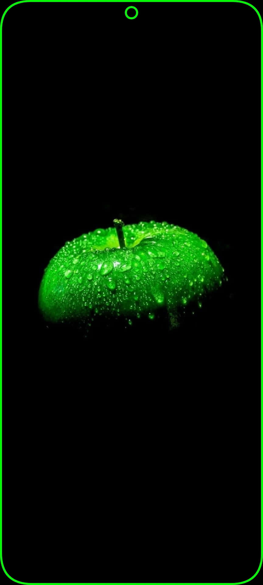 4k Amoled Background Green Apple In The Shadows Background