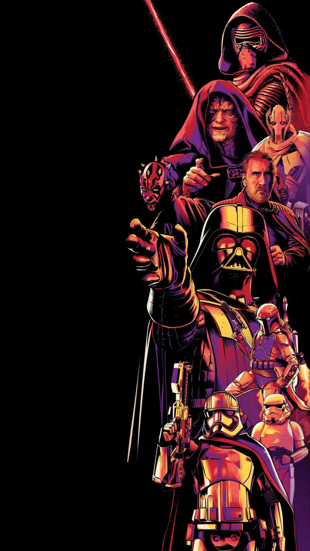 4k Amoled Background Star Wars Villains Background