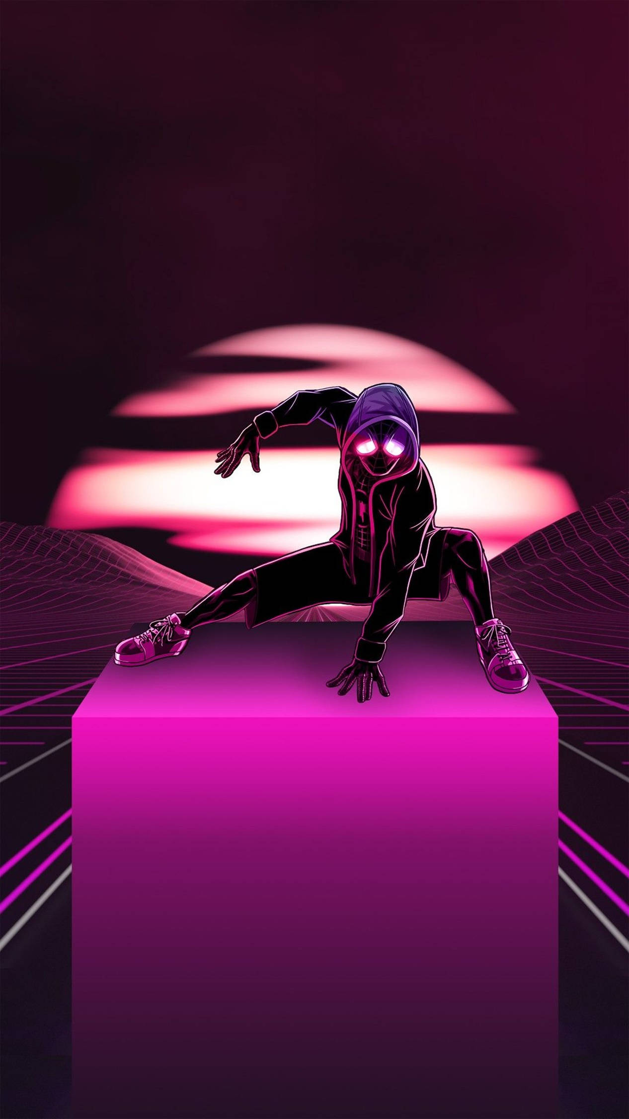 4k Android Pink Spiderman Background