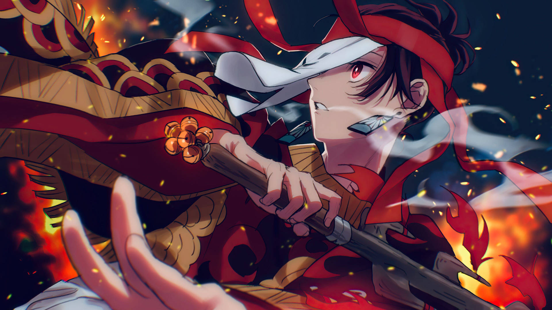 Fantastical 4K Anime Art designed with vivid colors and complex detail Wallpaper