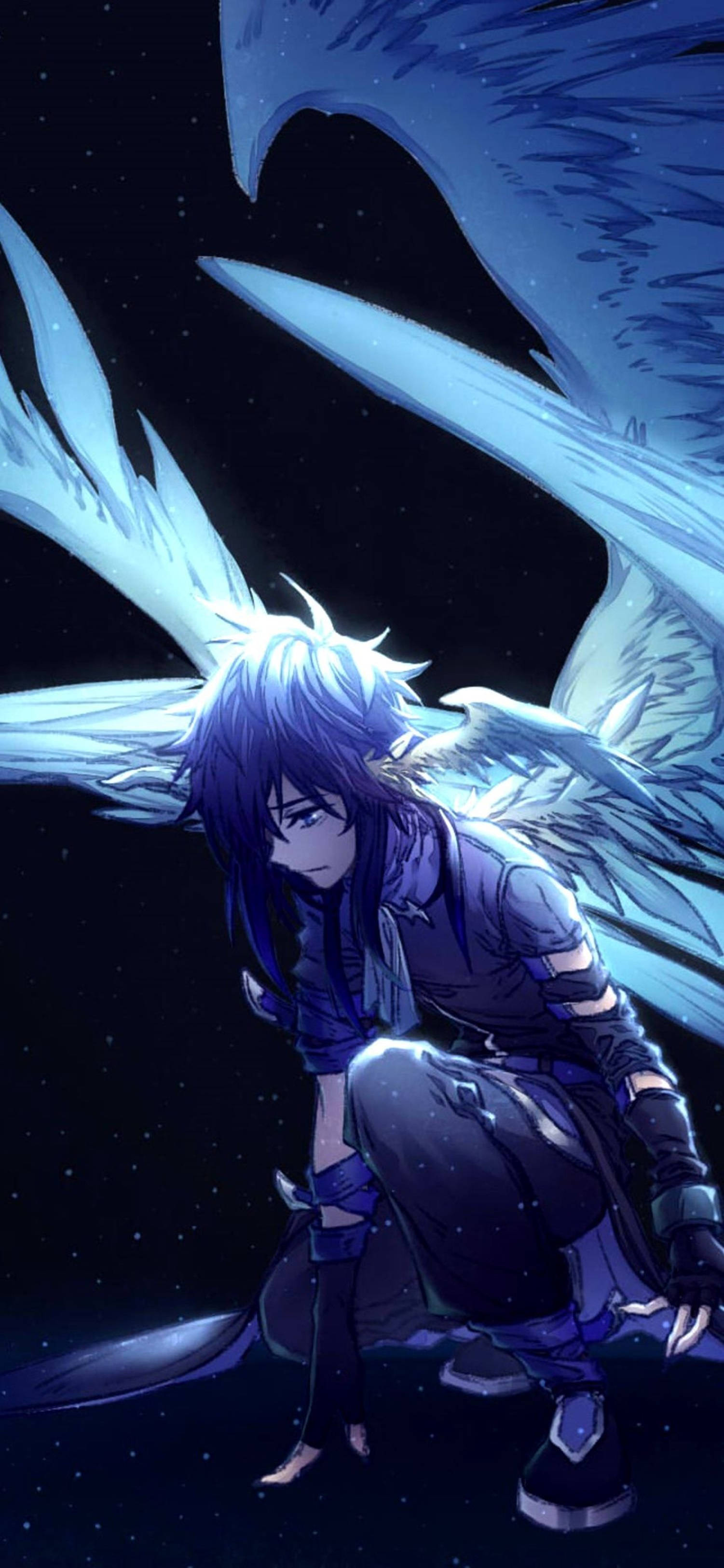 4k Anime Iphone Grunge Angel Boy Wallpaper