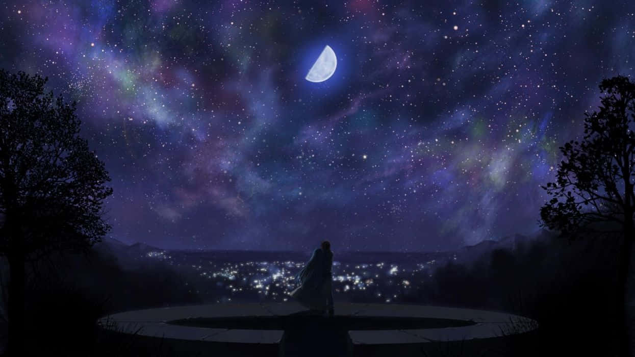 HD wallpaper: Anime, Original, Artistic, Cosmos, Girl, Sky, Stars, Tree |  Wallpaper Flare
