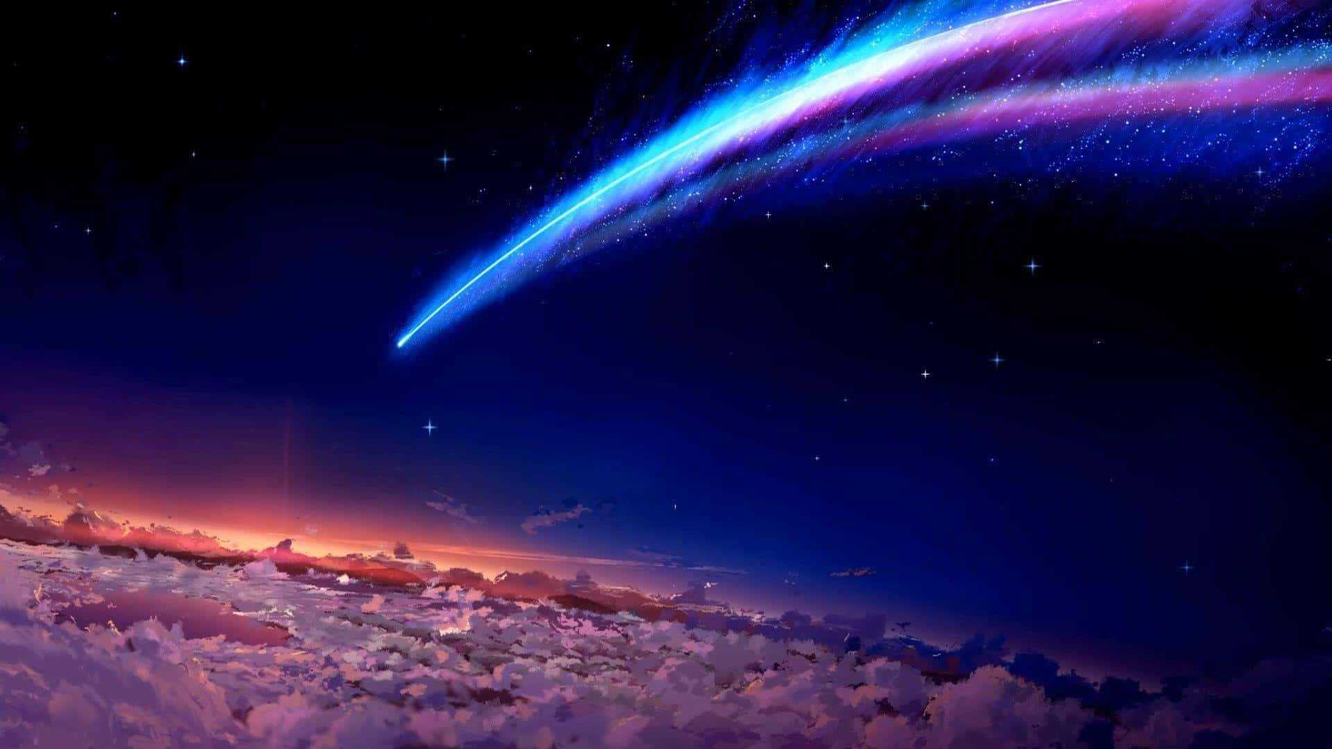 Nyd skønheden af universet med 4K Anime Space. Wallpaper