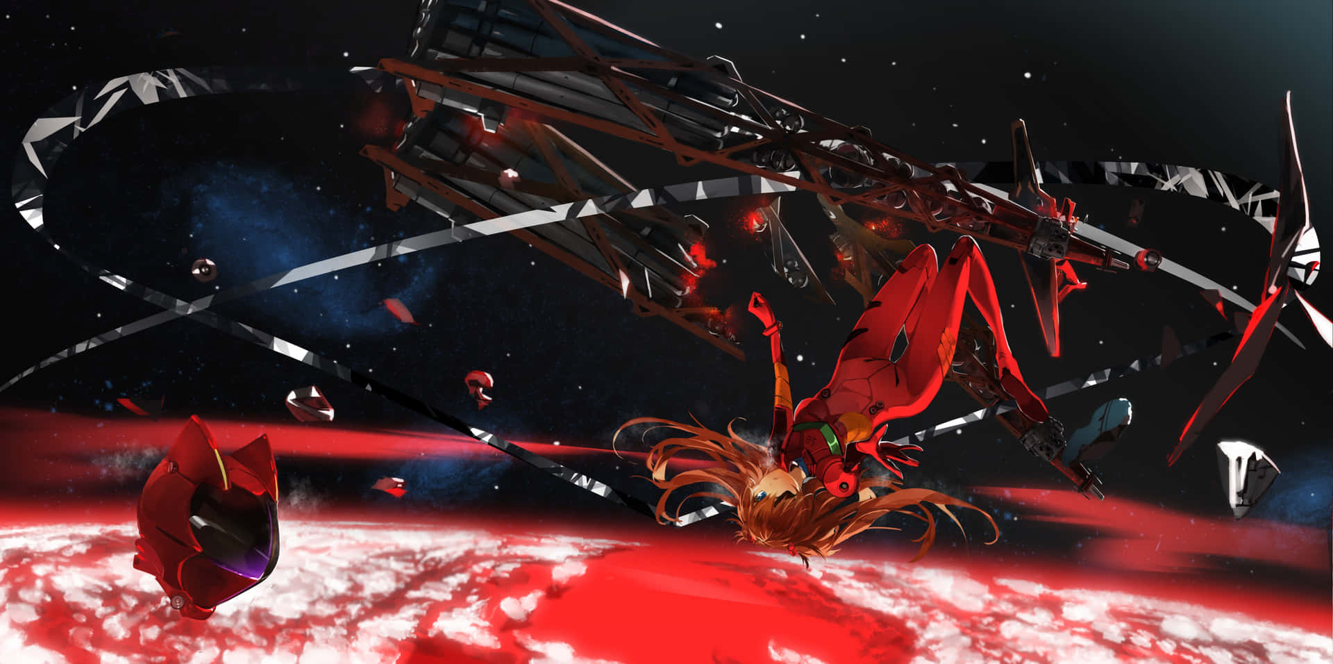 Udforsk en ud af denne verdens Anime Space Wallpaper