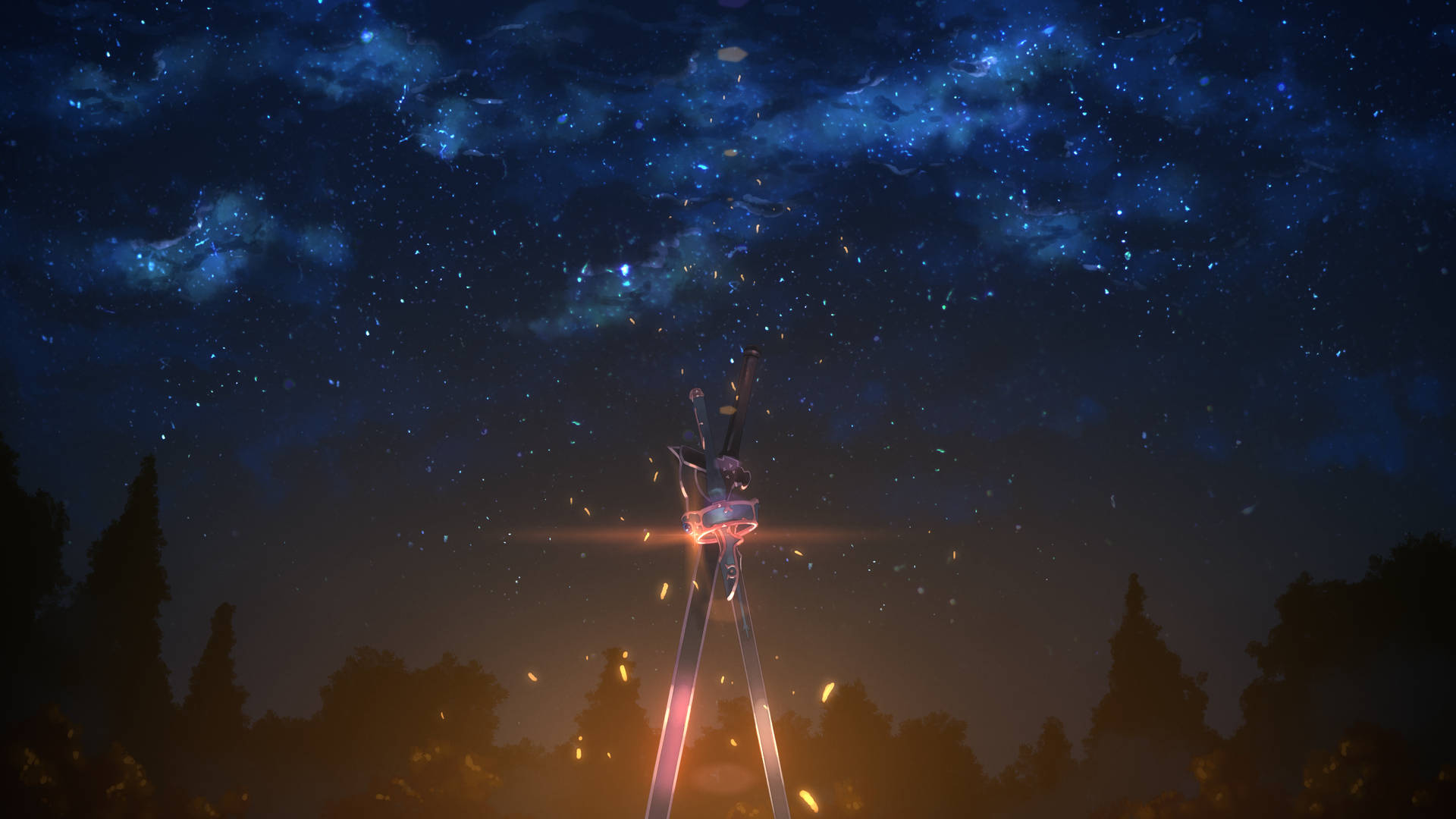 Espadasde Anime En 4k. Fondo de pantalla