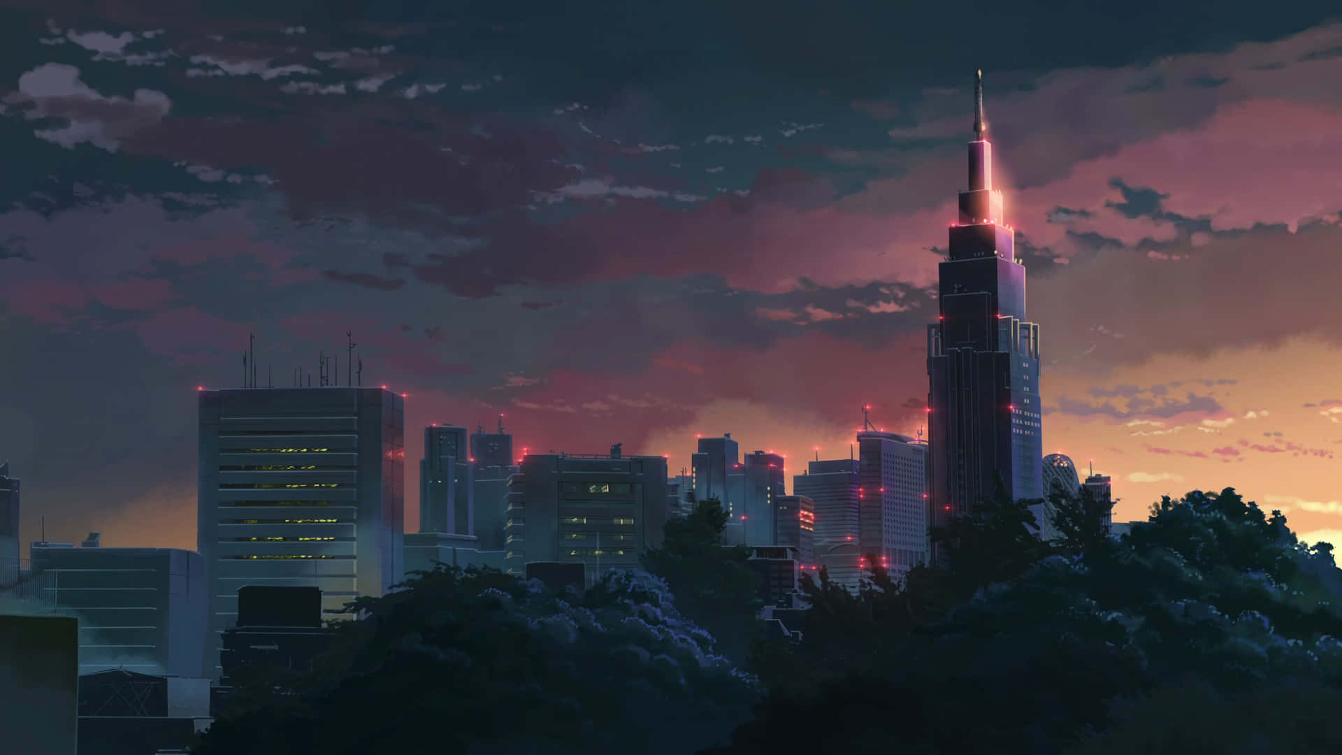 Scenadi Tokyo City Anime In 4k Sfondo