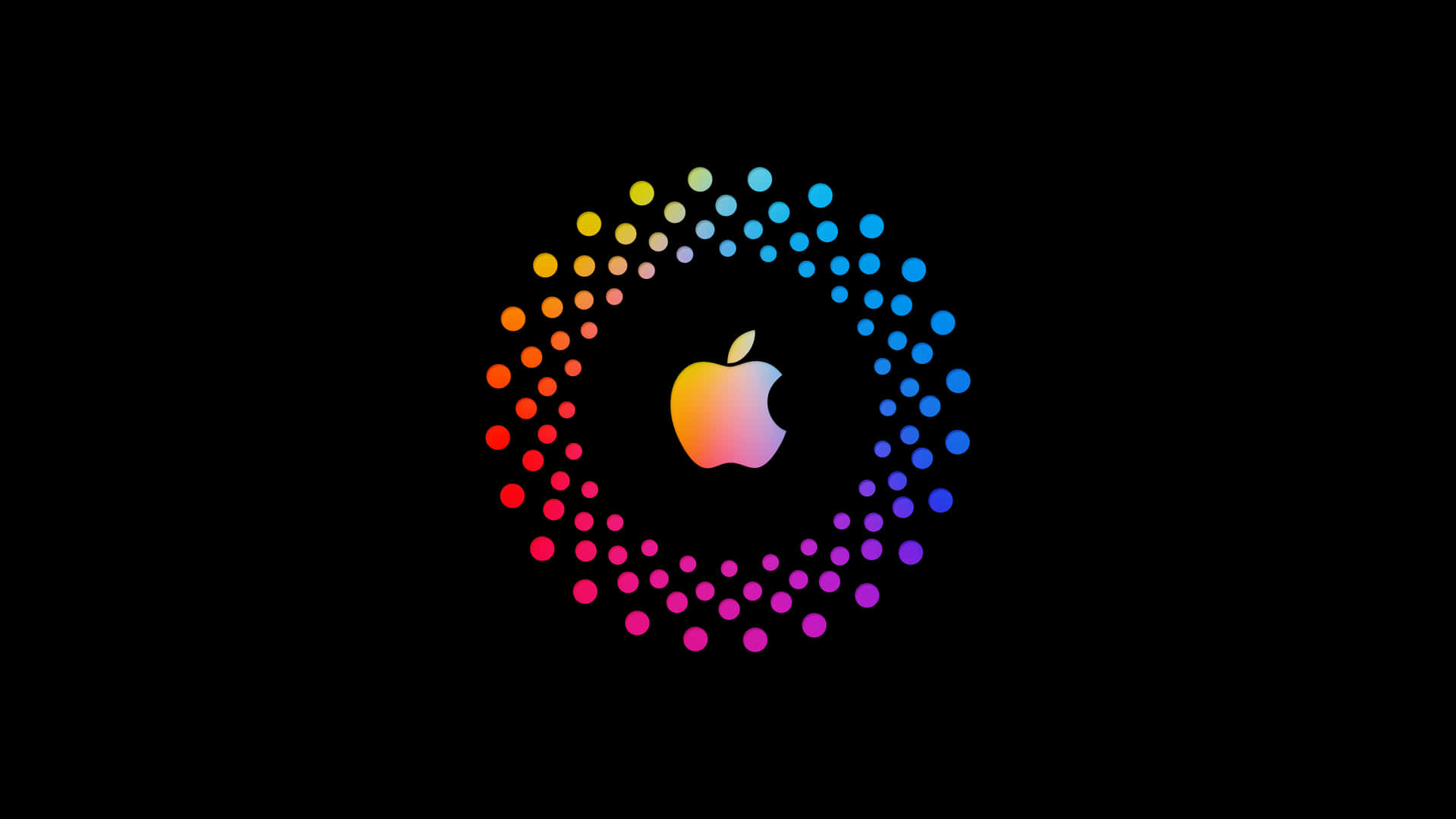 Logoda Apple Em Um Fundo Preto. Papel de Parede