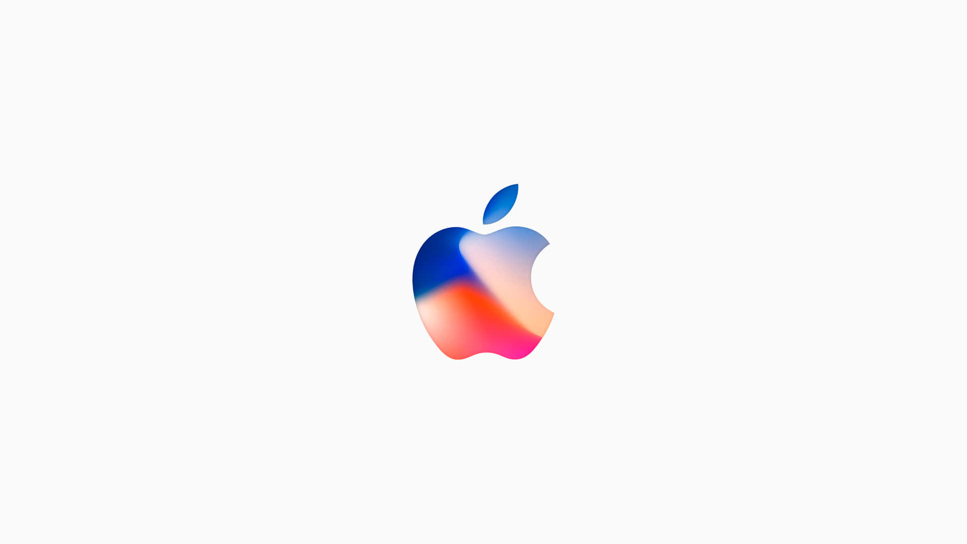 A colorful and bright Apple logo amidst vibrant background
