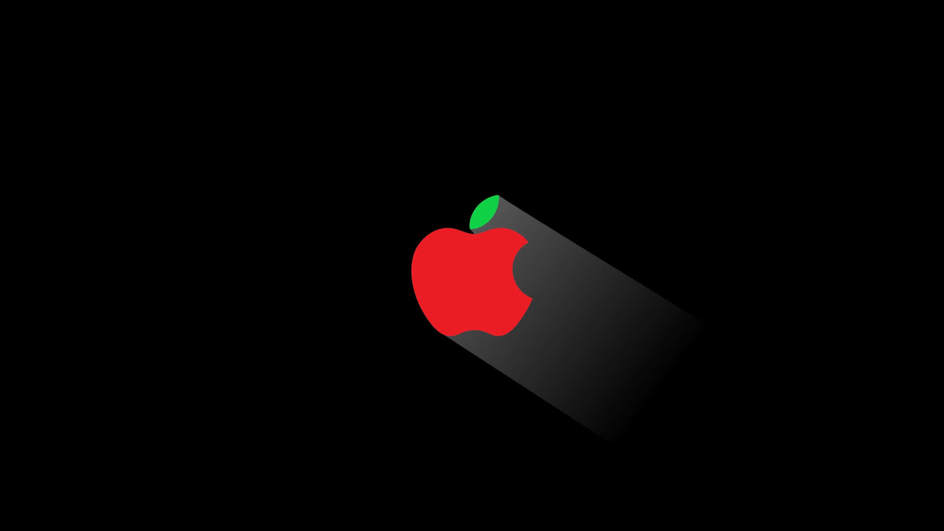 A 4K resolution Apple logo against a black background. Wallpaper