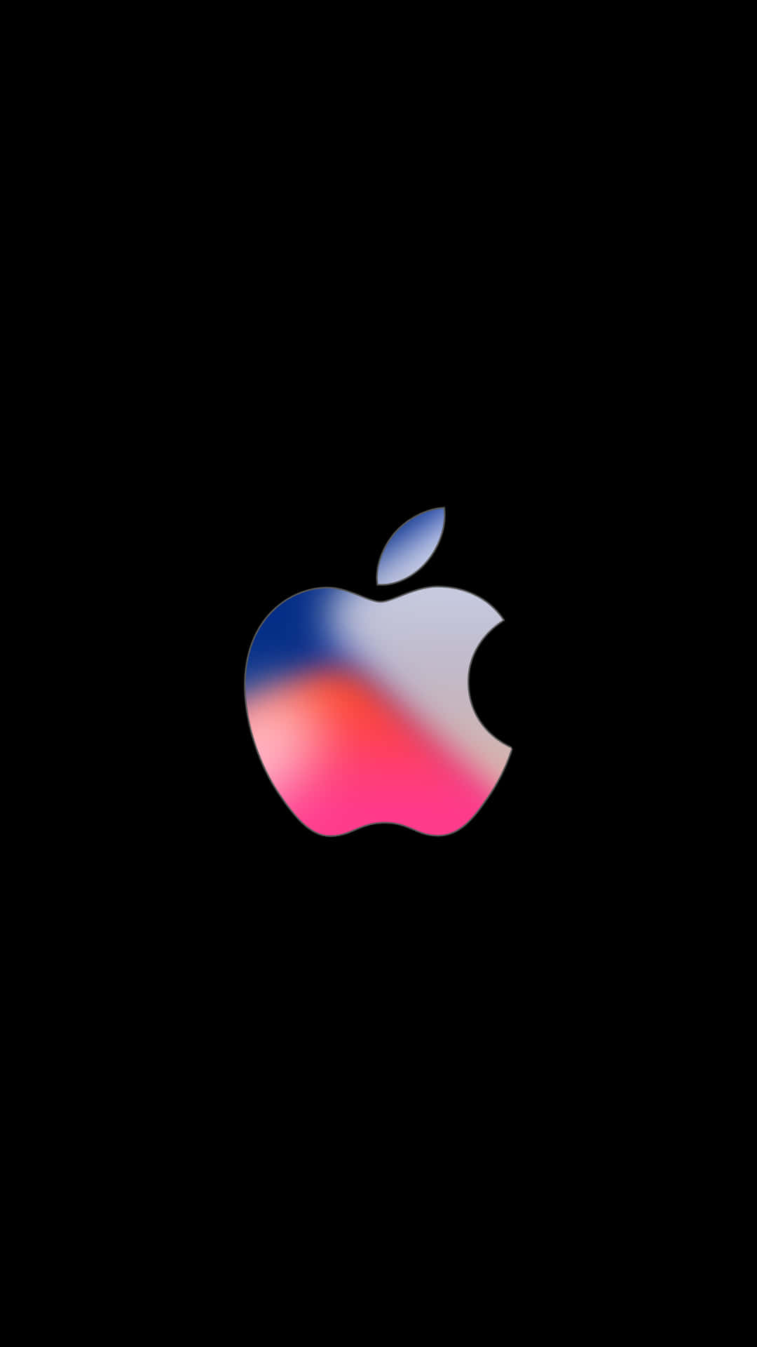 Apple logo på sort baggrund Wallpaper