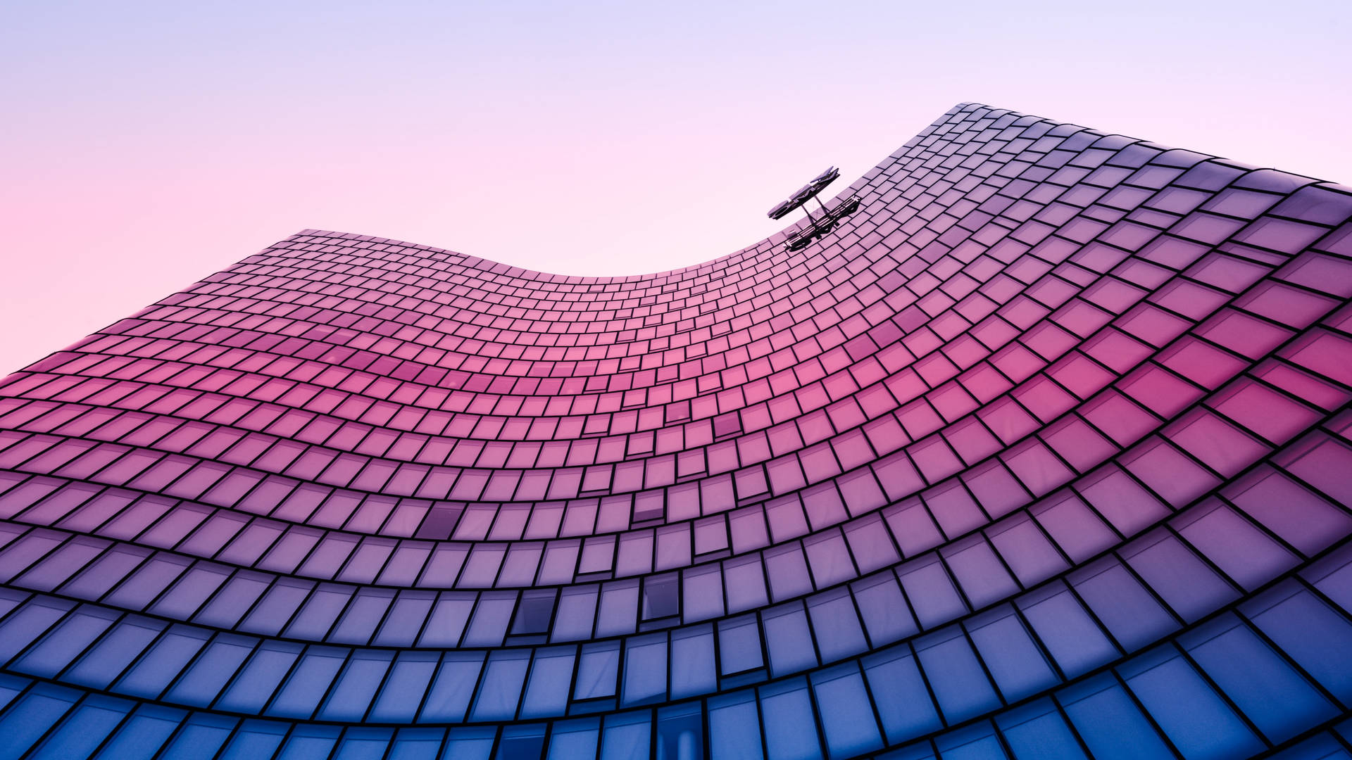 4k Architecture Blue And Purple Building Tower Wallpaper