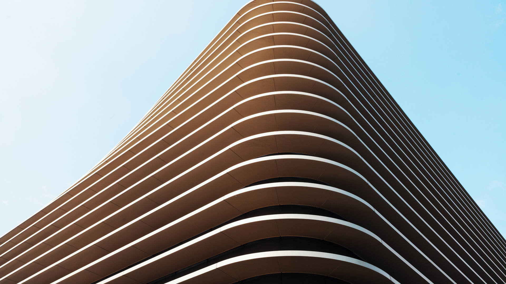 4k Architecture Modern Scalloped Building Wallpaper