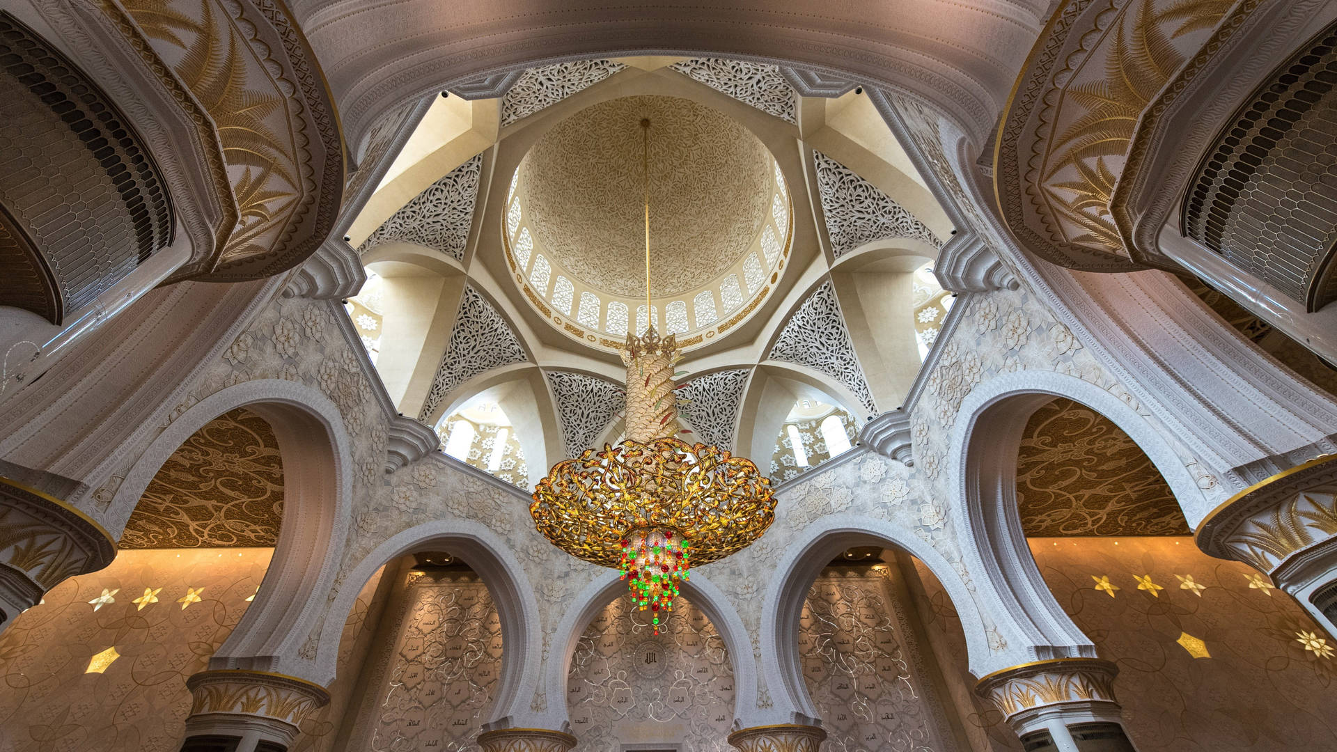 4k Architecture Mosque Ceiling Wallpaper