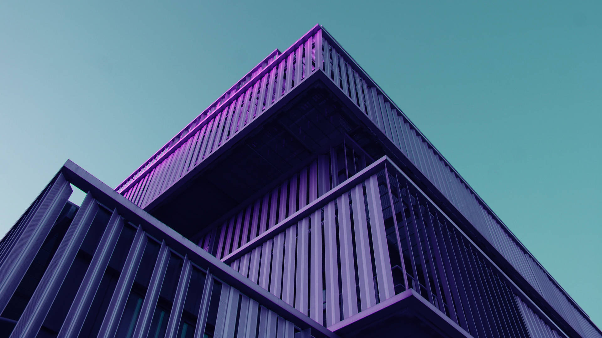 4k Architecture Purple Building Wallpaper