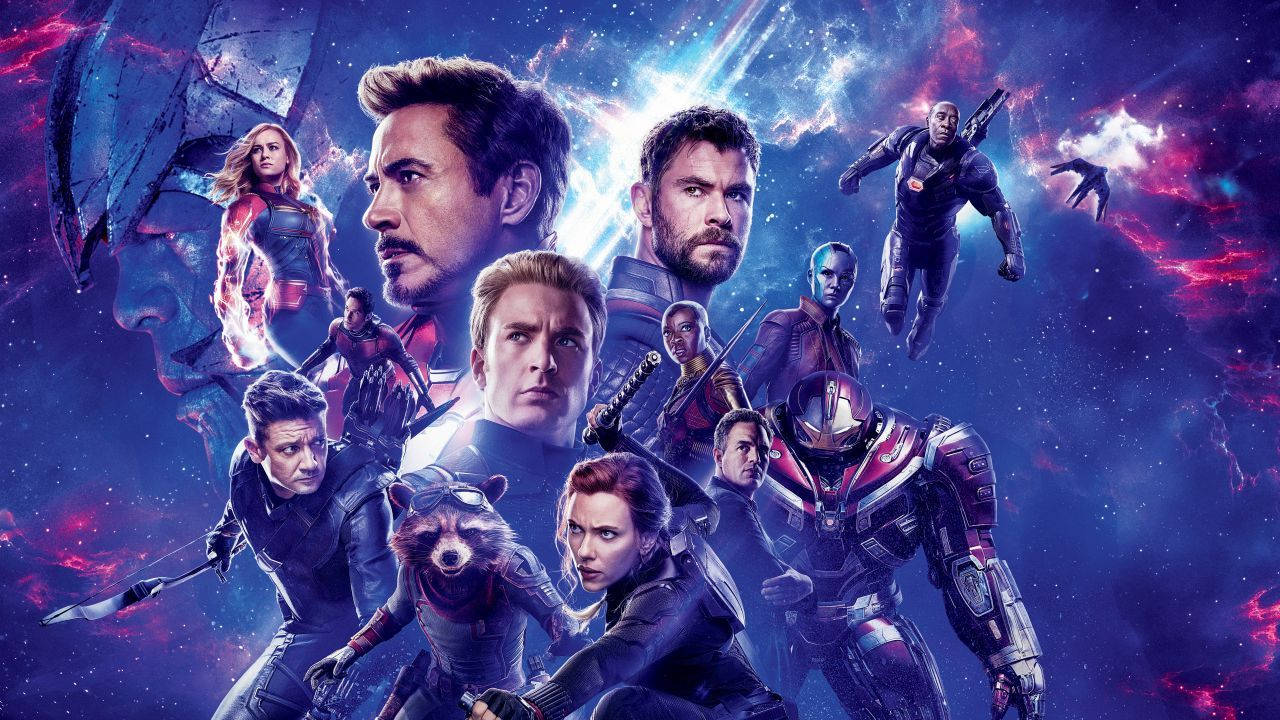4k Avengers Blå Grafik Wallpaper