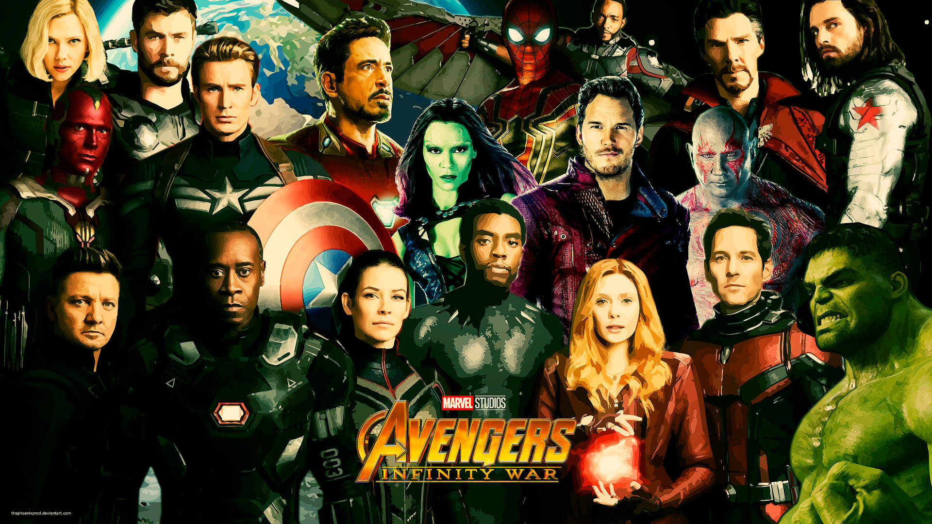 4k Avengers Infinity War Characters Background