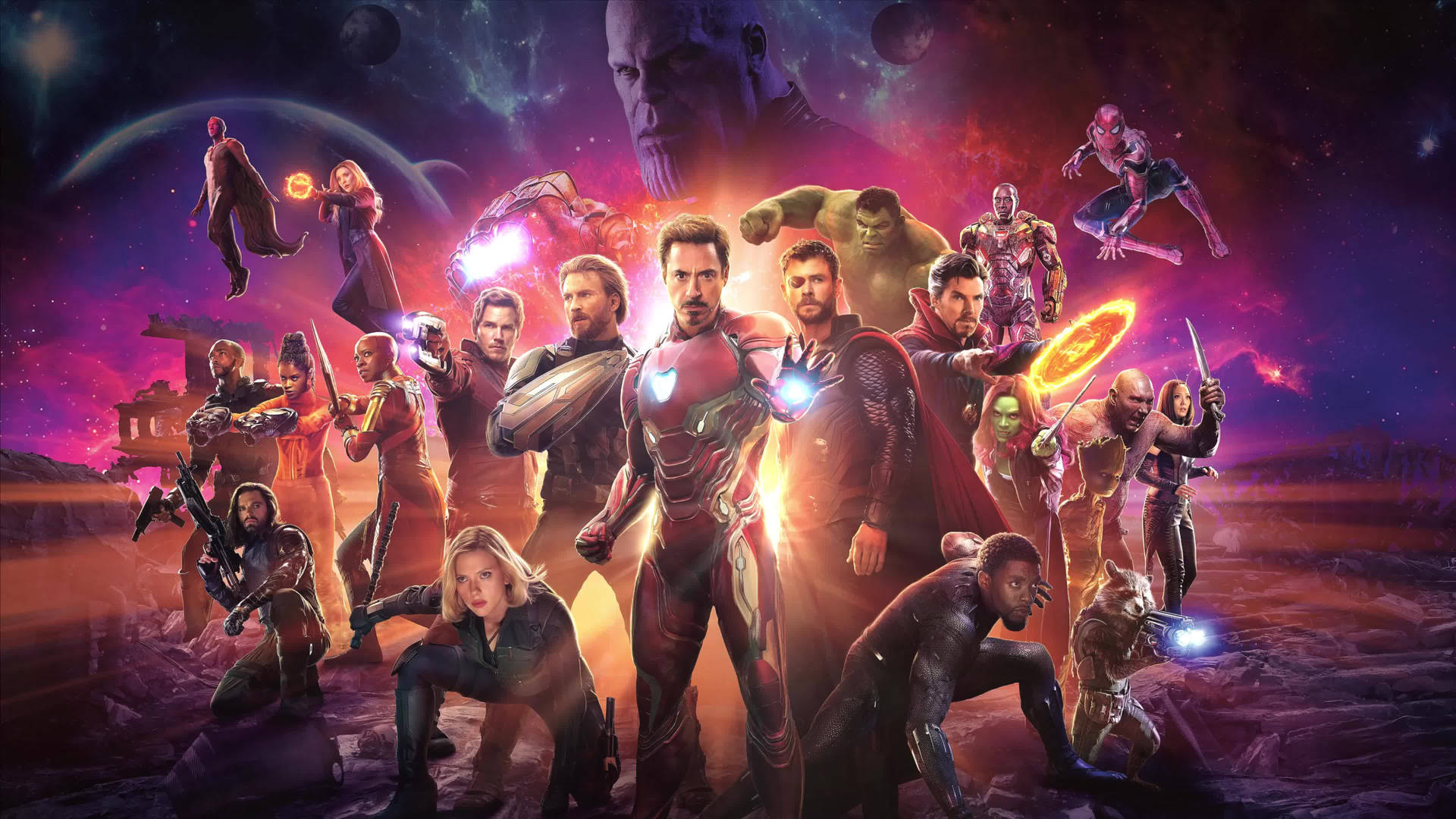 4k Avengers Infinity War Thanos Background