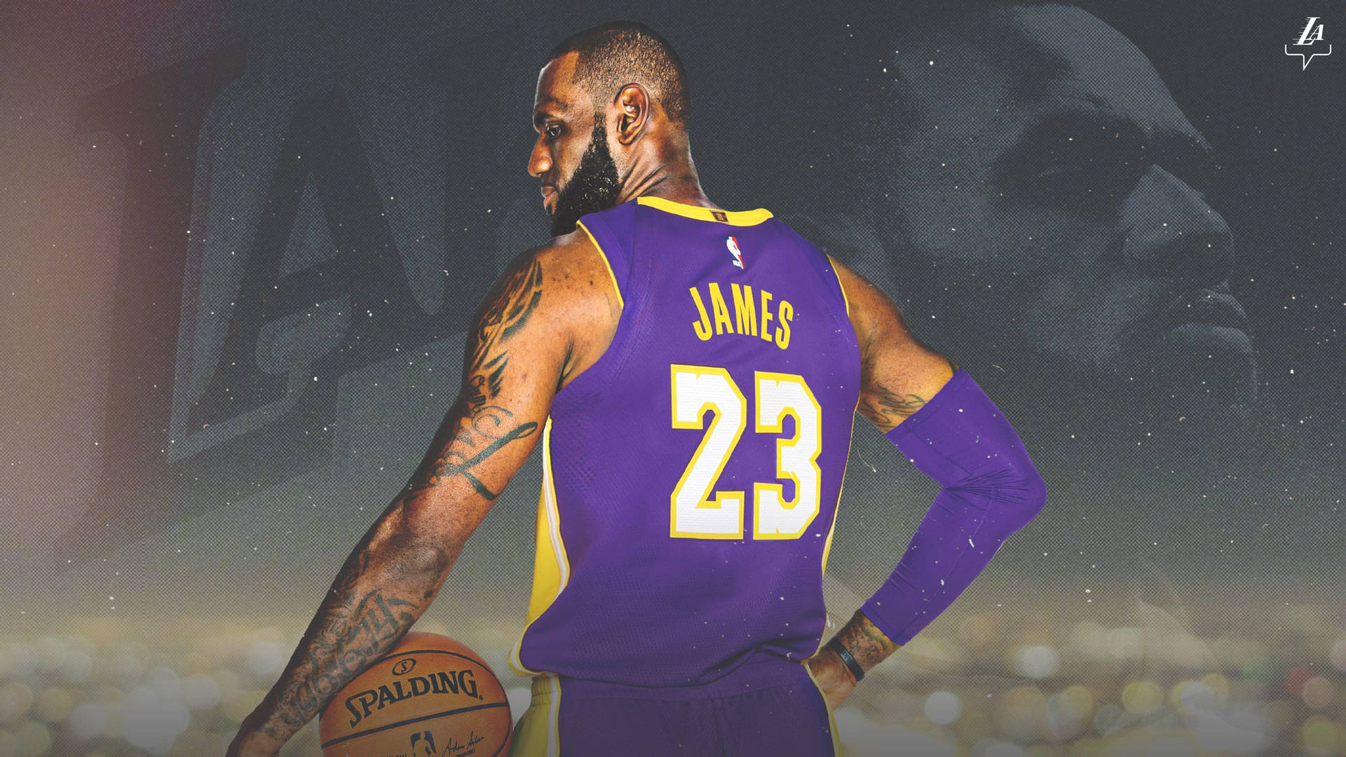 4k Basketball Lebron In Lakers Jersey