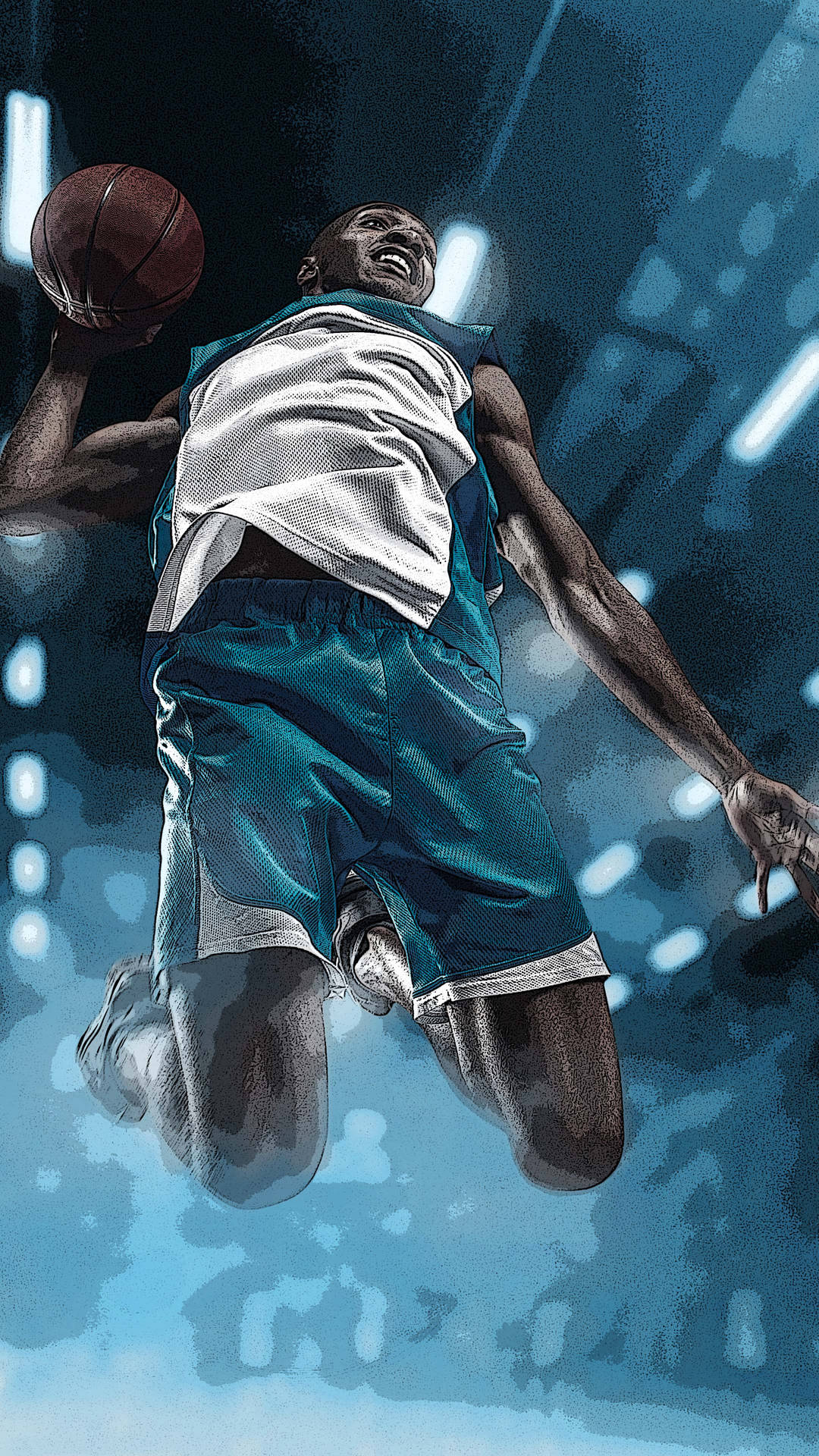 4k Basketball Spiller Illustration Wallpaper