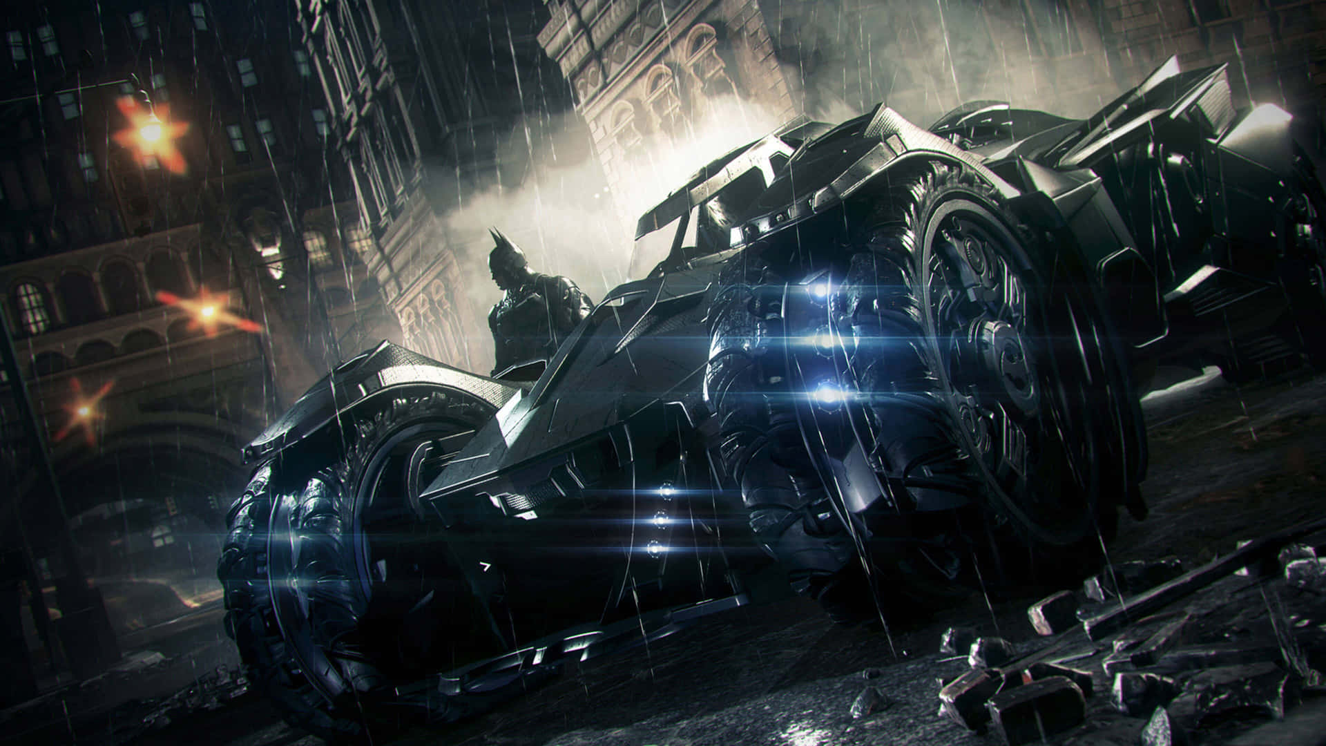 Show off your superhero fandom with this 4K Batmobile background!