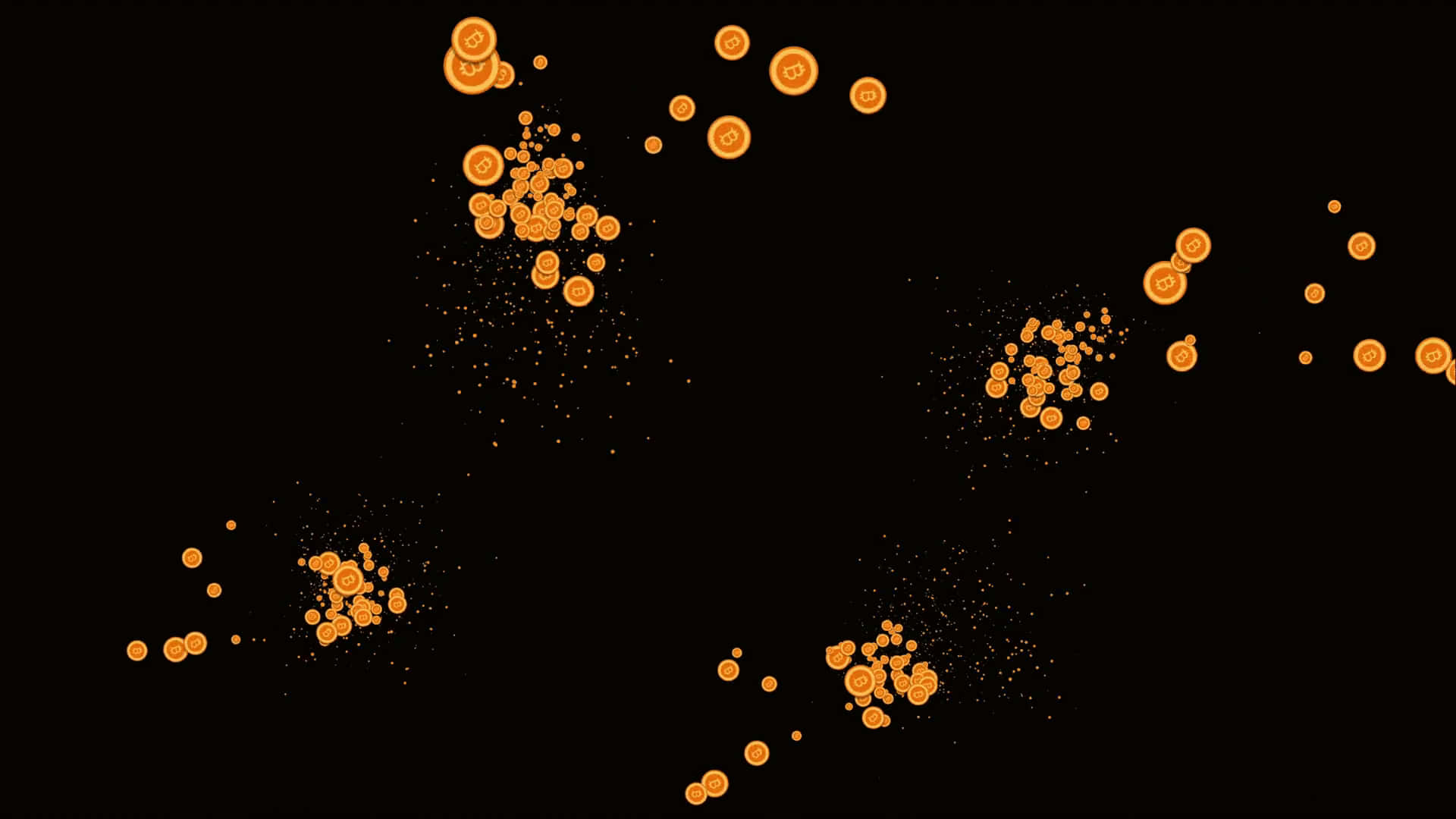 A Black Background With Orange Dots On It Wallpaper