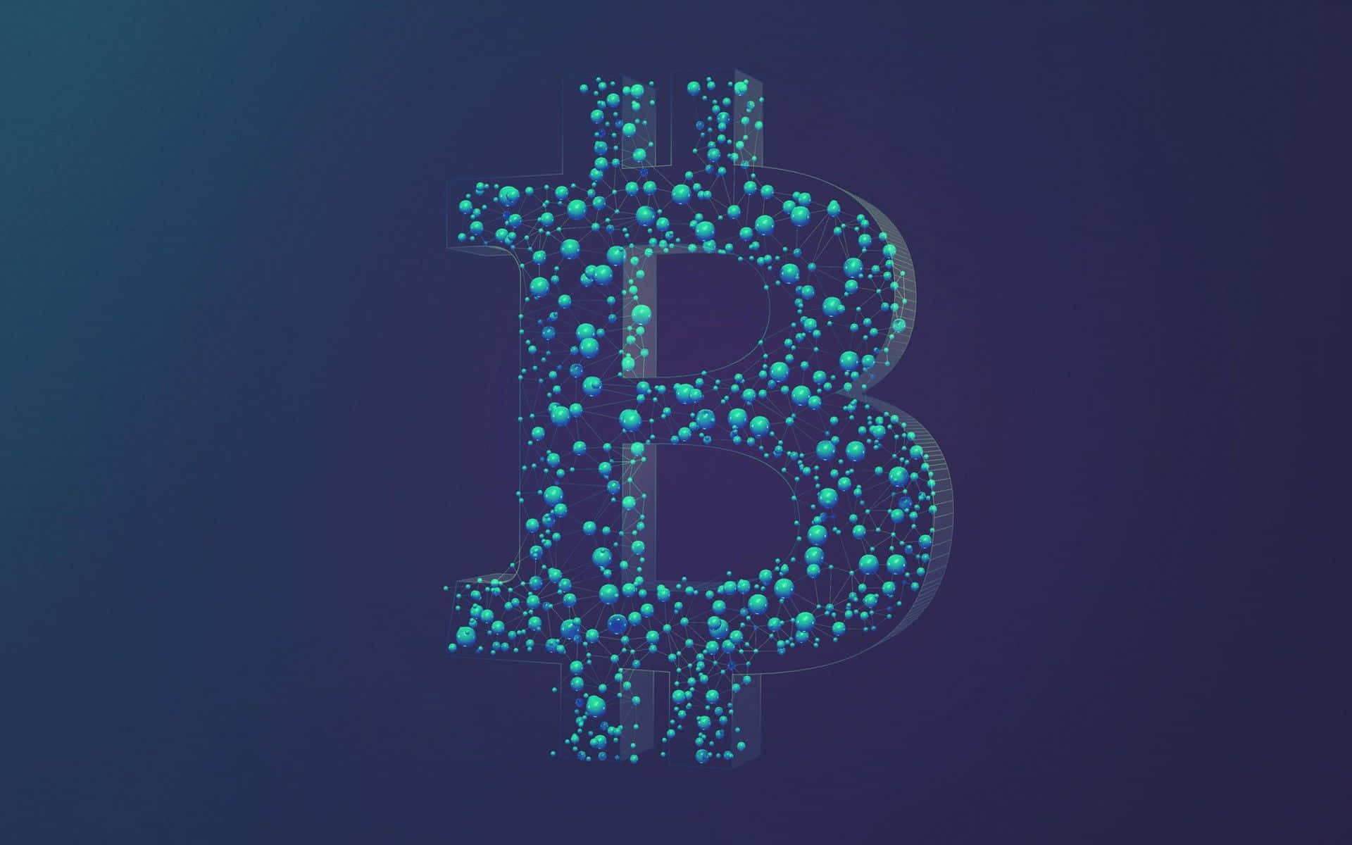 Bitcoin Blue Background Desktop 4k Wallpaper