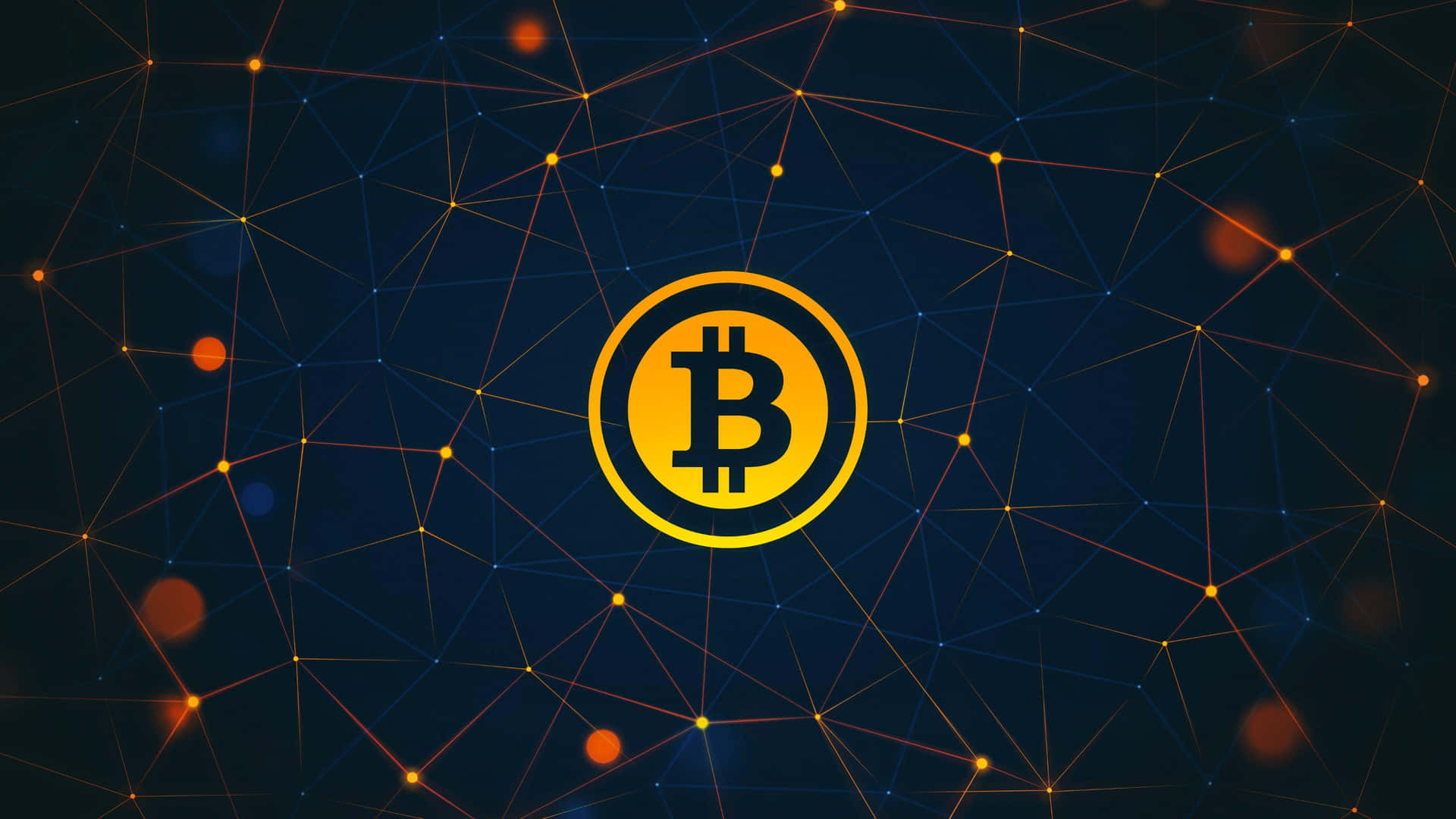 En visuel reprentation af vækst i Bitcoin, verdens mest populære digitale valuta. Wallpaper
