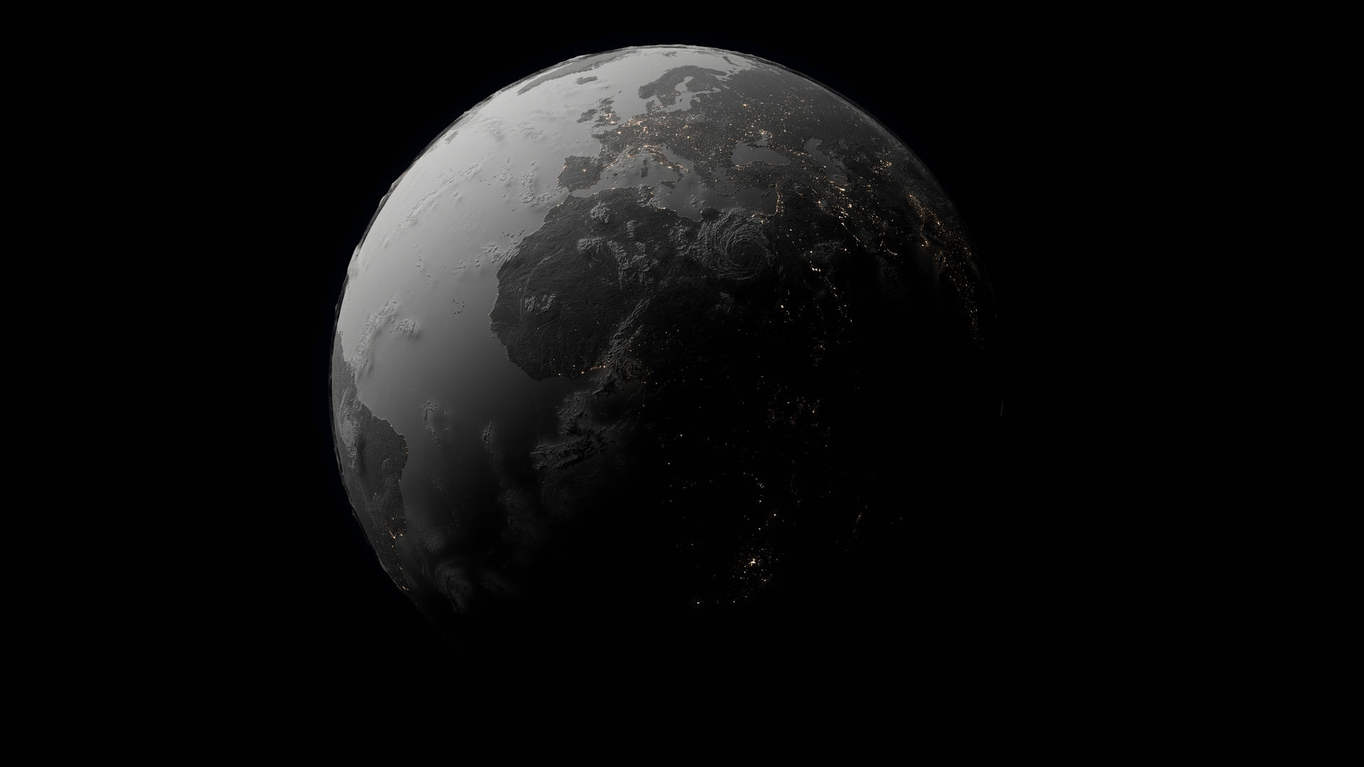 4k Black And White Photo Of Earth Wallpaper