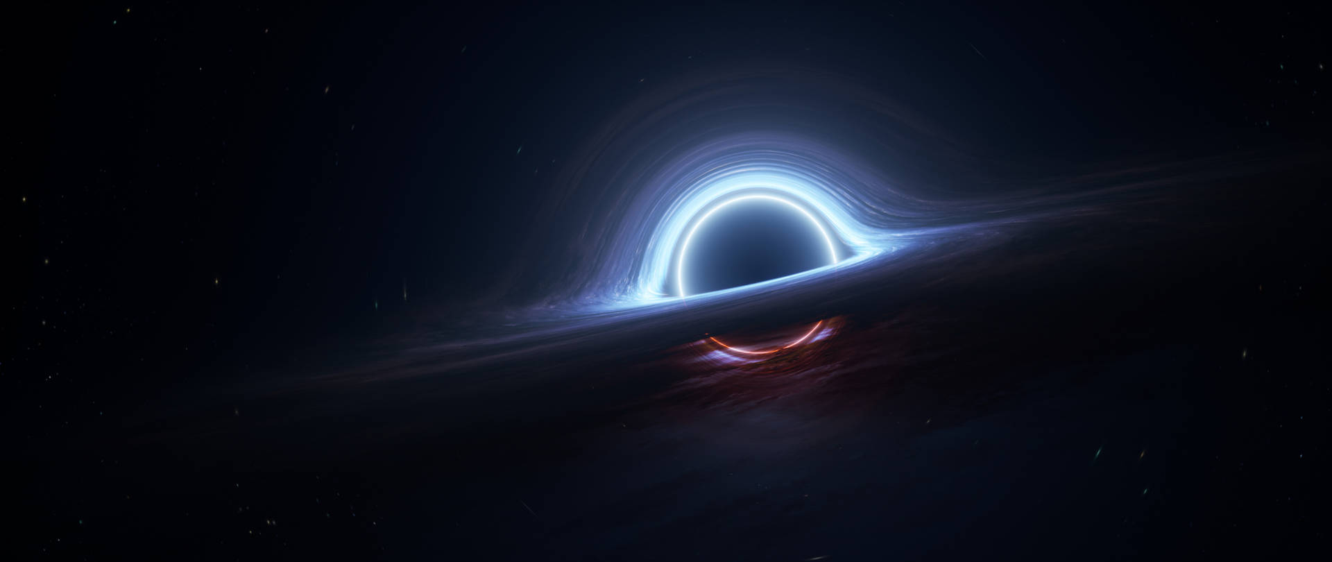 4K Black Hole Blue Event Horizon Wallpaper