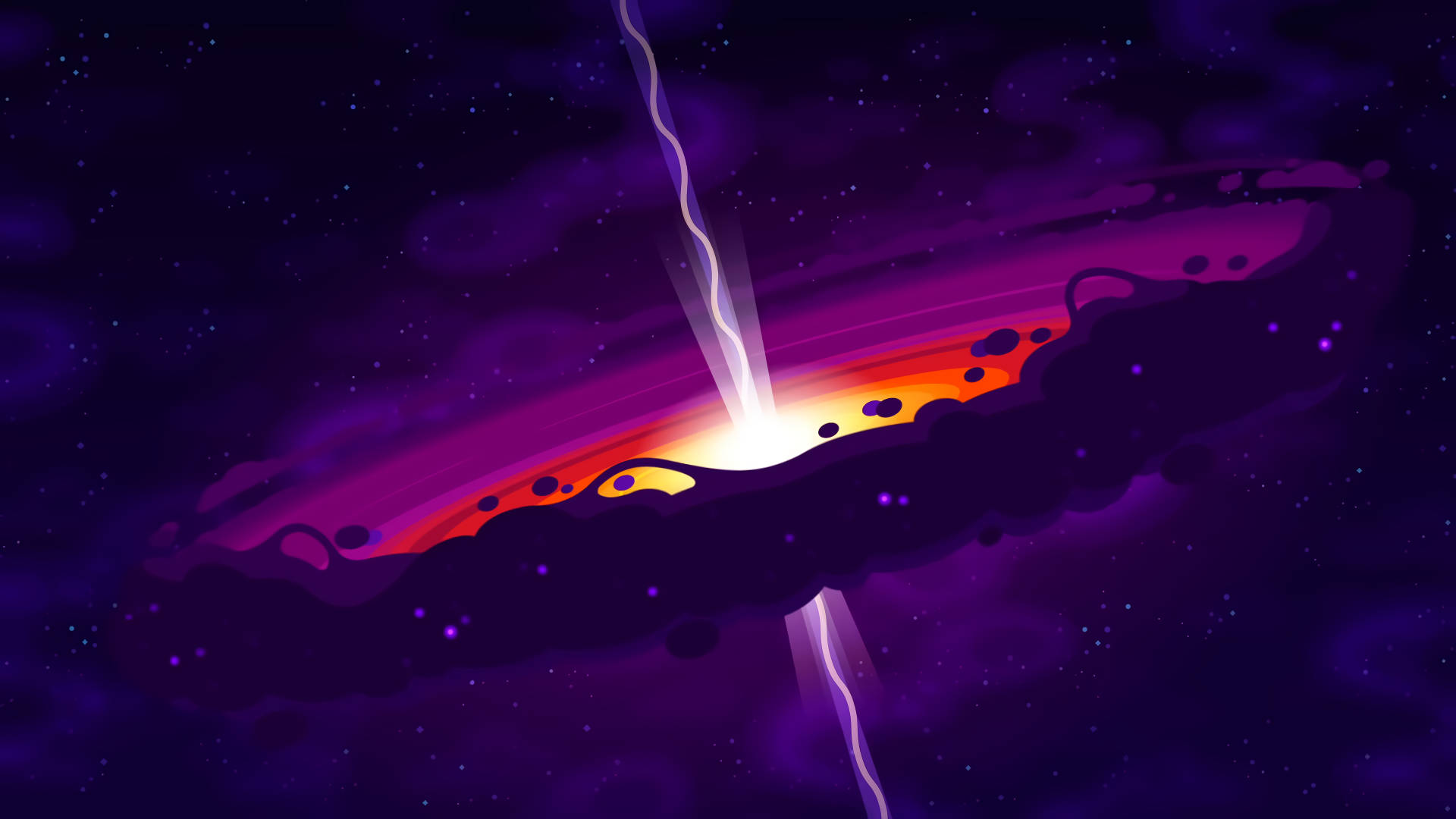 4K Black Hole Violet Illustration Wallpaper