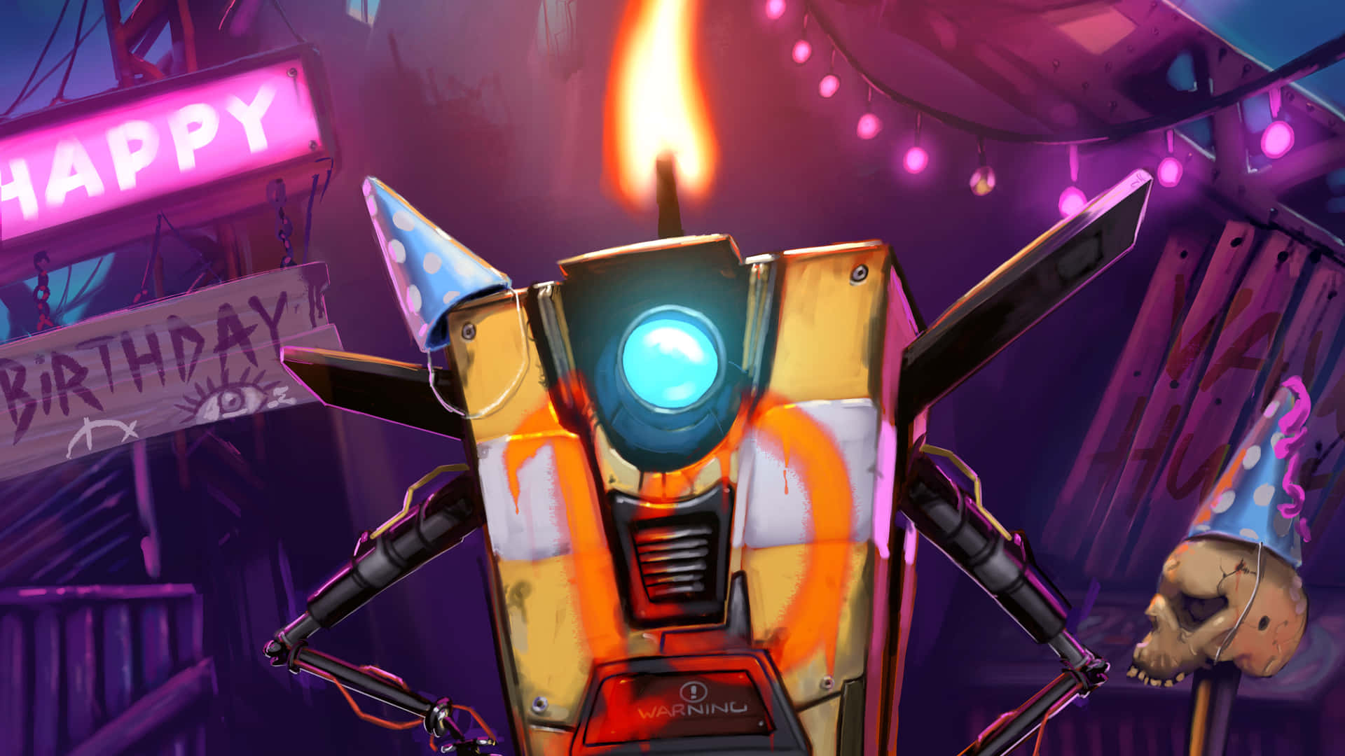 Borderlands 2 - A Robot With A Birthday Cake