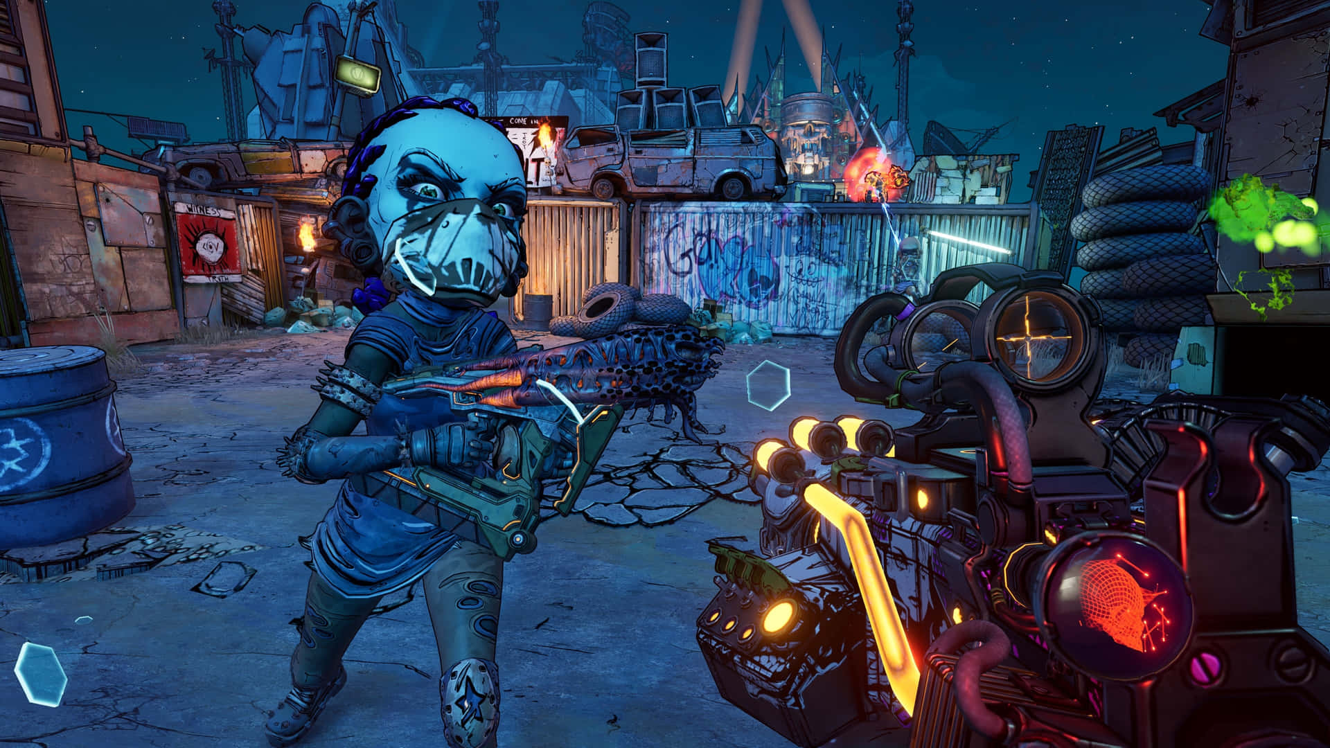 Fight through the wasteland of Pandora in the intense shooter game Borderlands 3