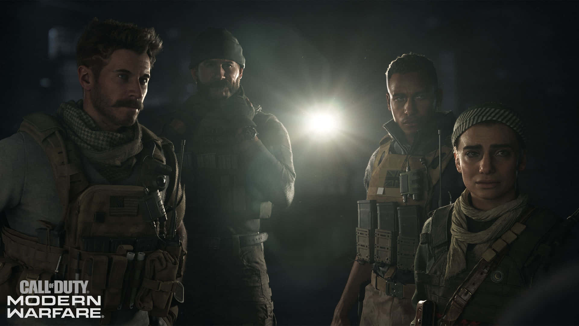 4kcall Of Duty Modern Warfare Bakgrundsbild På När En Styrka Utan Masker