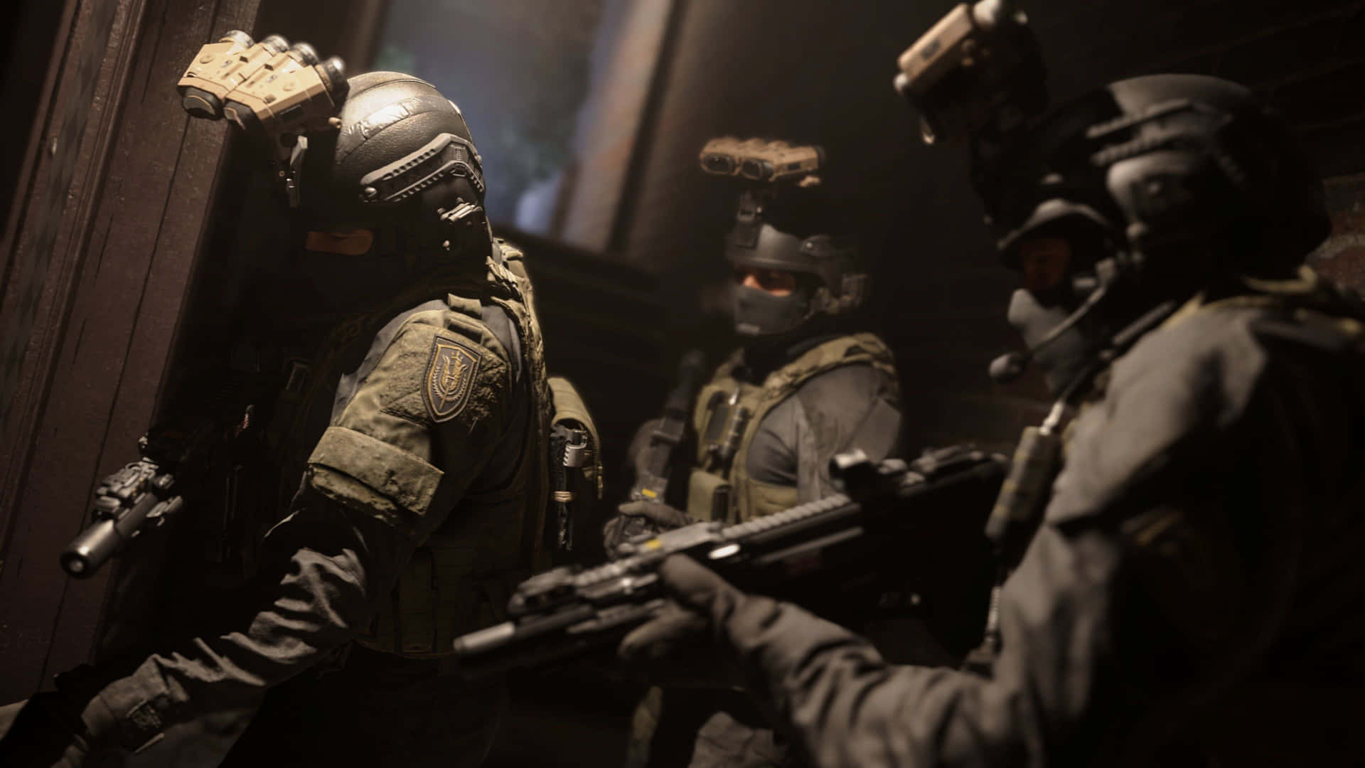 4k Call Of Duty Modern Warfare Background Squad About To Enter Building