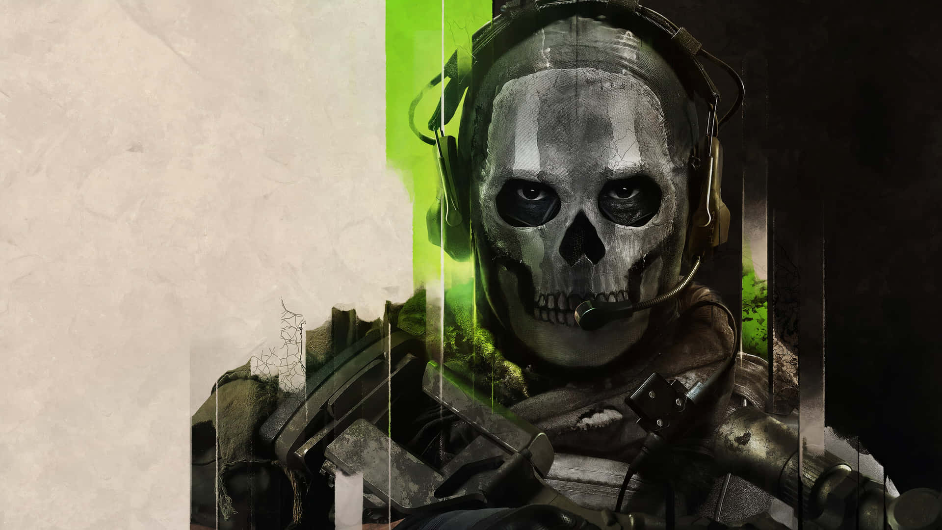 Sfondodi Call Of Duty Modern Warfare In 4k Con Soldato Mascherato Ghost.