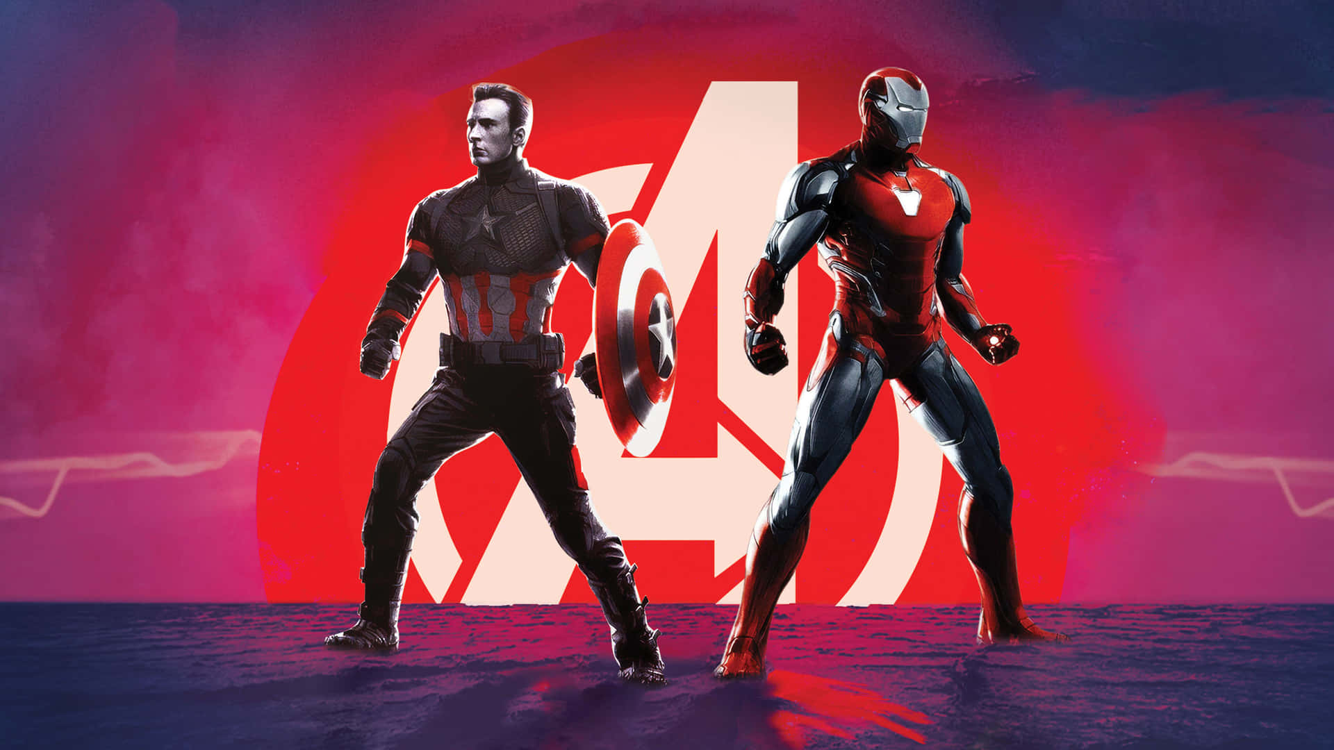 Capitánamérica Con Iron Man En 4k Fondo de pantalla