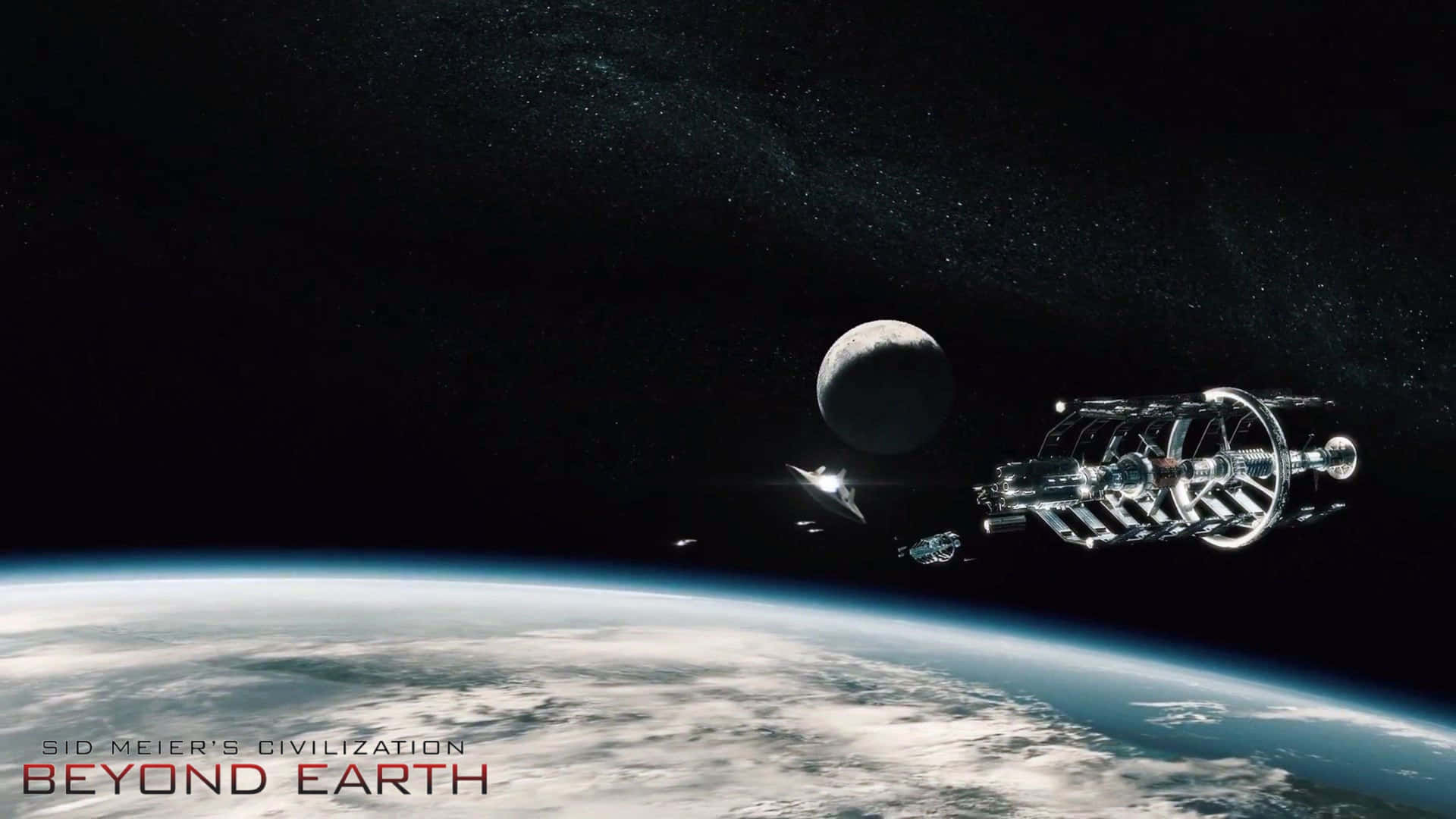 Beyond Earth - A Spaceship Flying Over The Earth