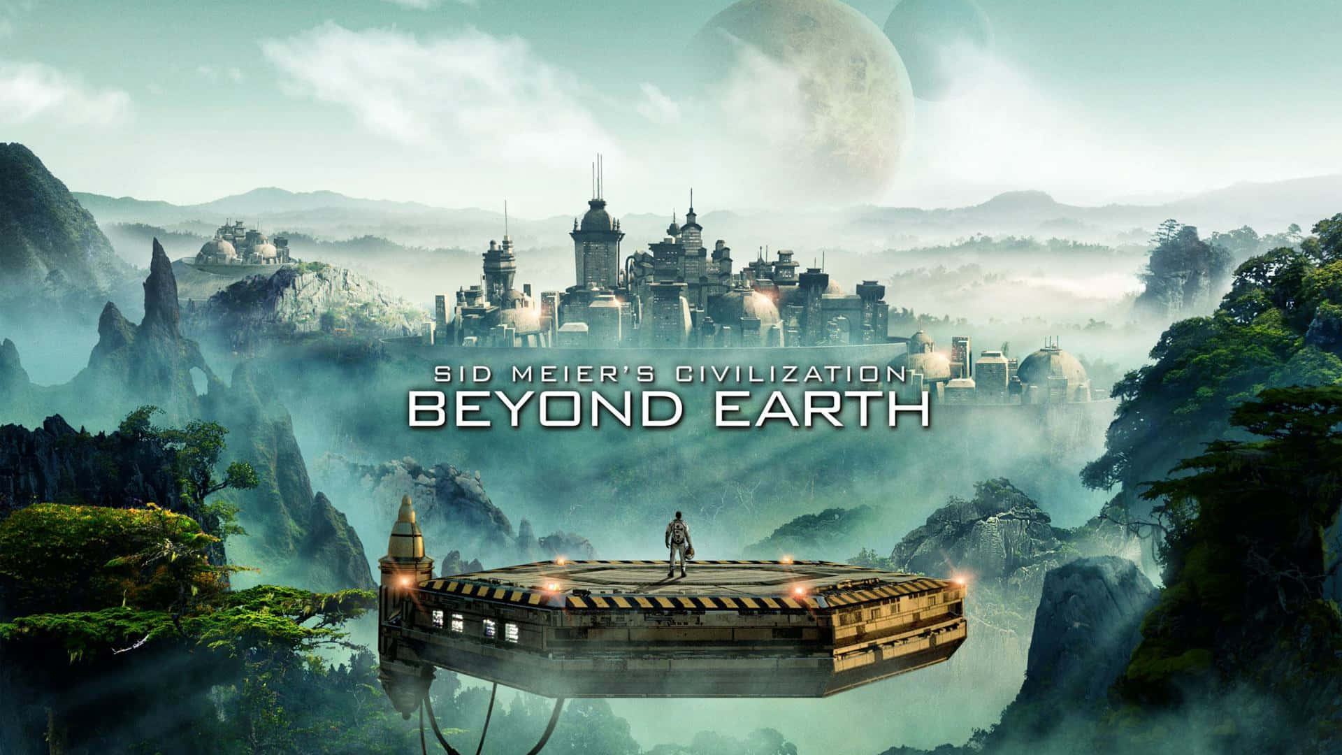 4k Civilization Beyond Earth Background Foggy Mountain
