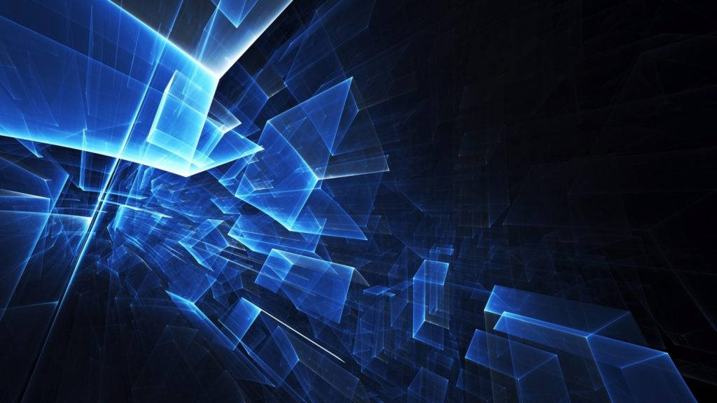 4k Computer Abstract Blue Cubes Background