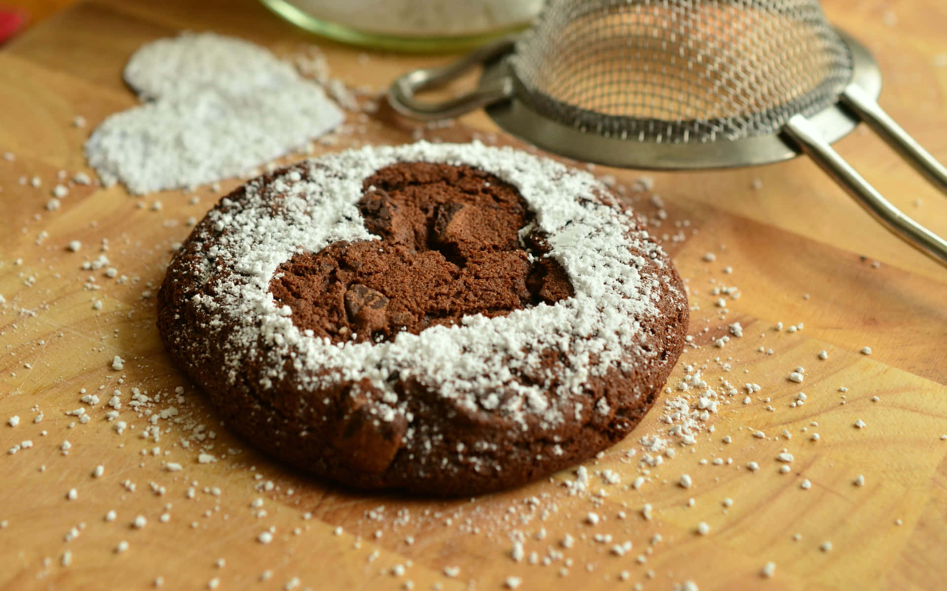 Sweet Chocolate Heart Shape 4k Cookies Background