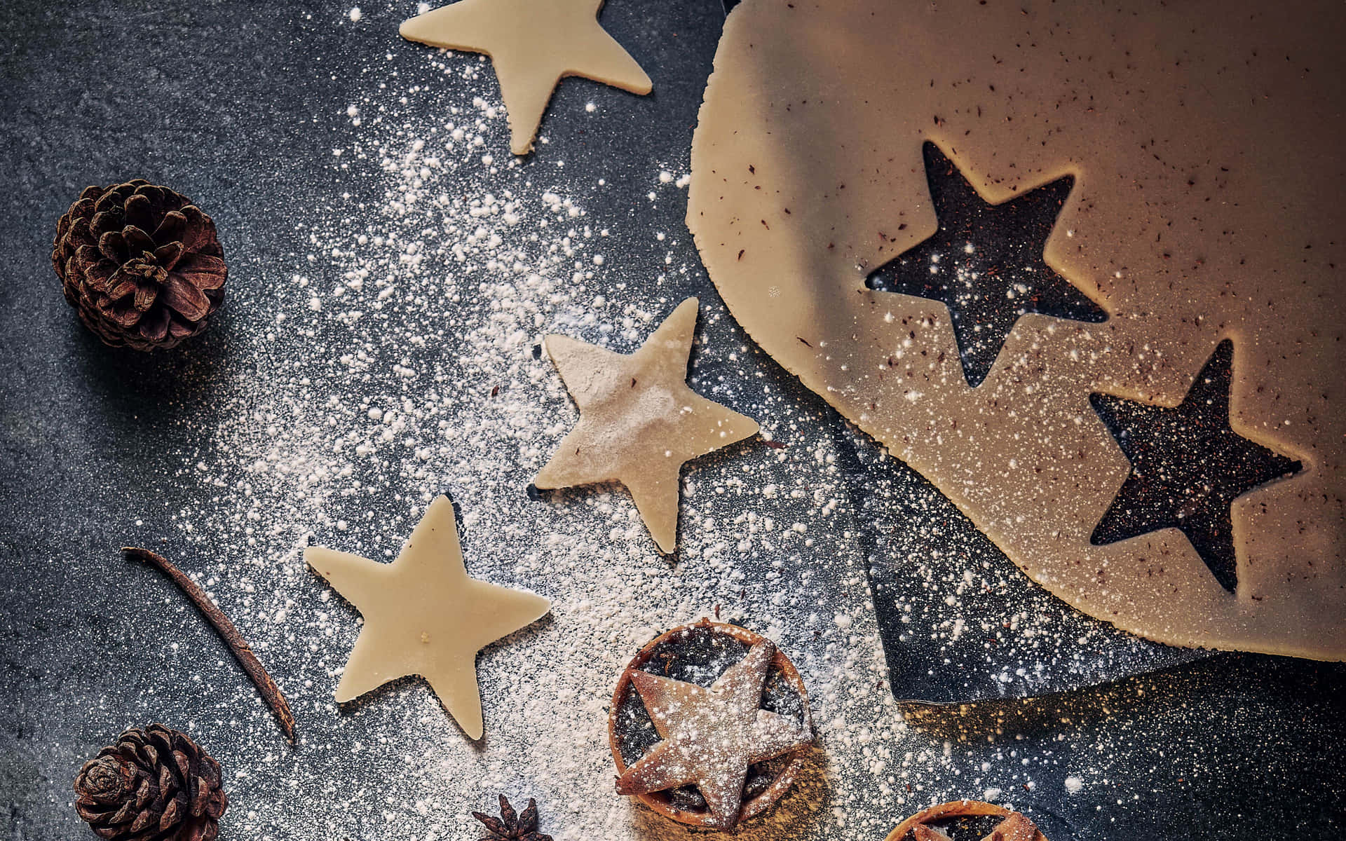 Star-shaped Sweet 4k Cookies Background For Desktop Background