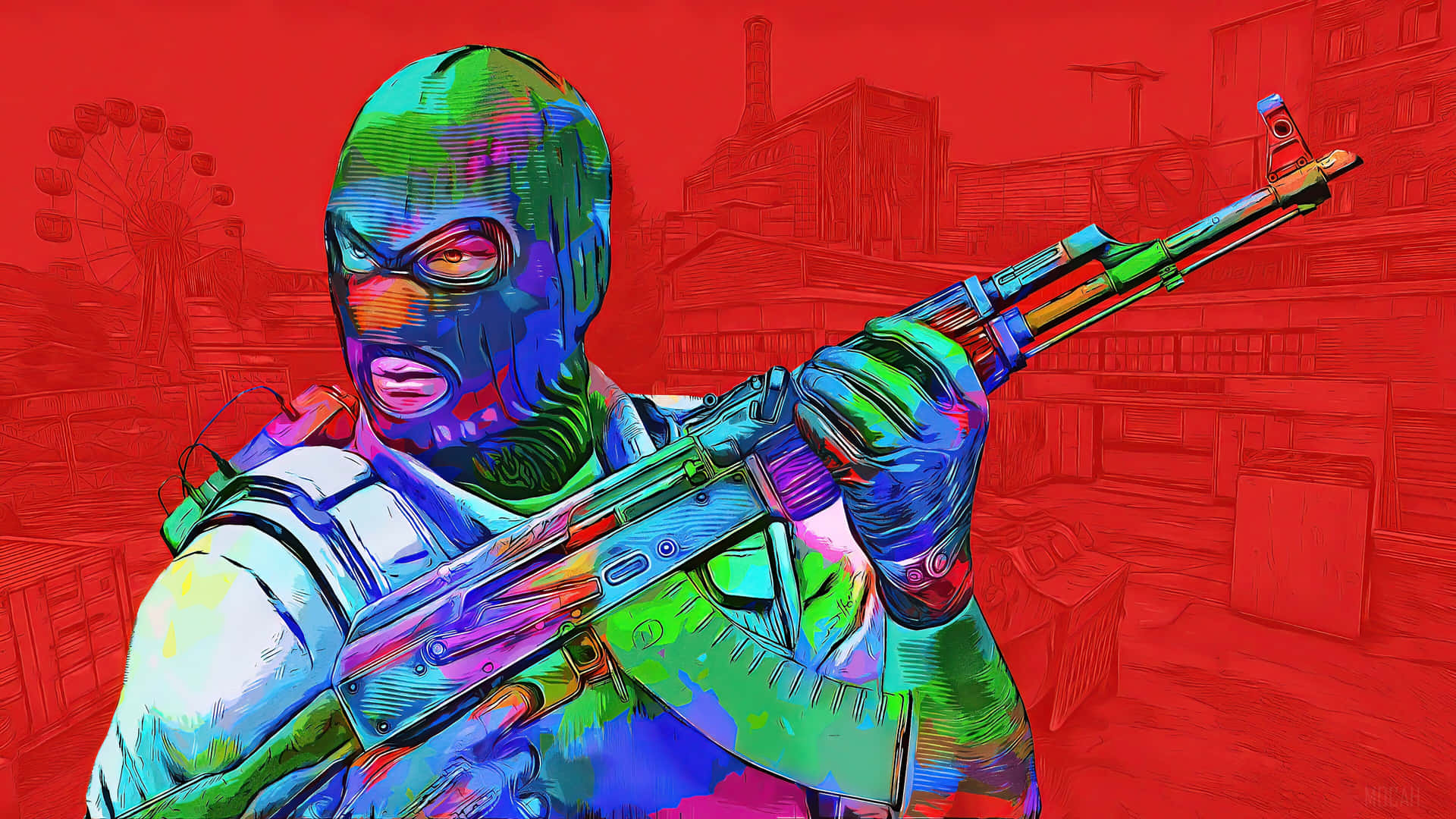 4k Counter-strike Global Offensive Background Terrorist With An Ak 47 Background