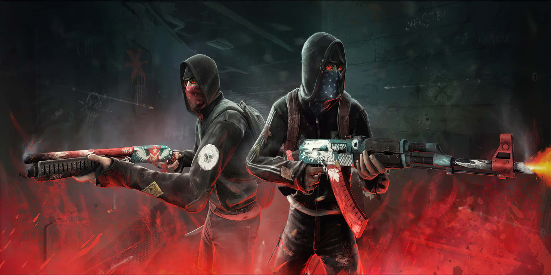 4k Counter-strike Global Offensive Background Terrorists With Shotguns And An Ak47 Background