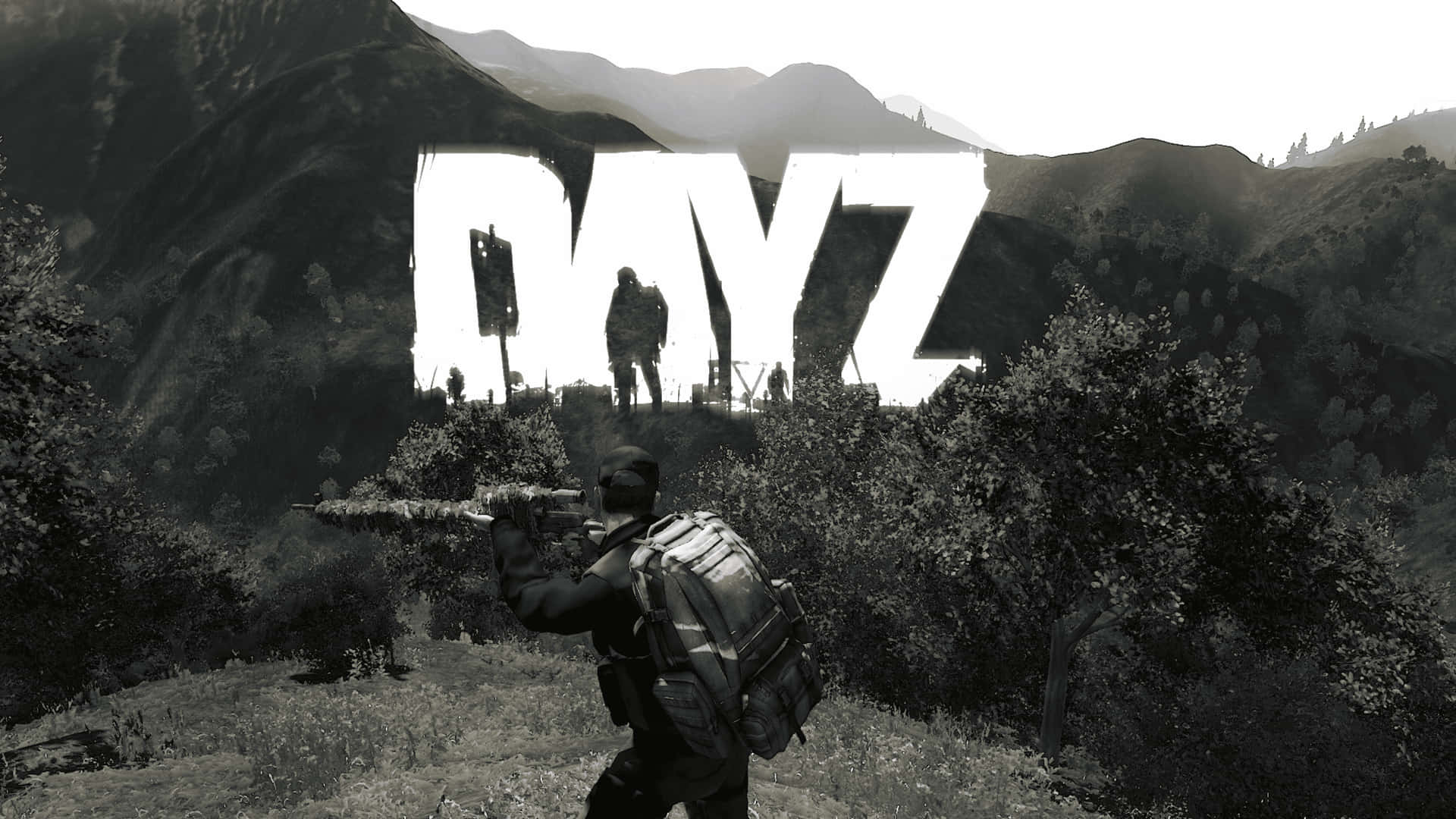 Black And White 4K DayZ Epoch Mod Background Poster