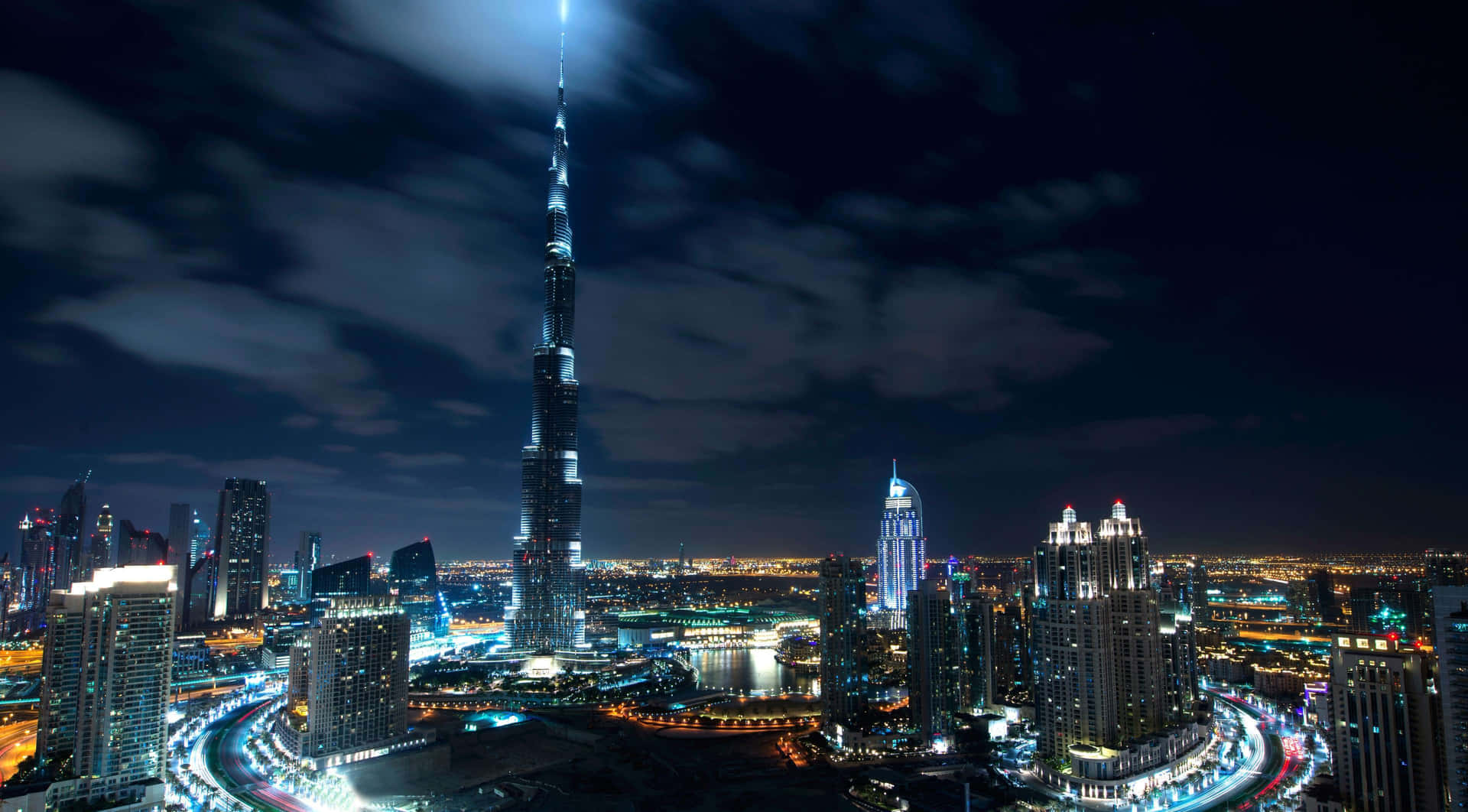 The Burj Khalifa Tower At Night